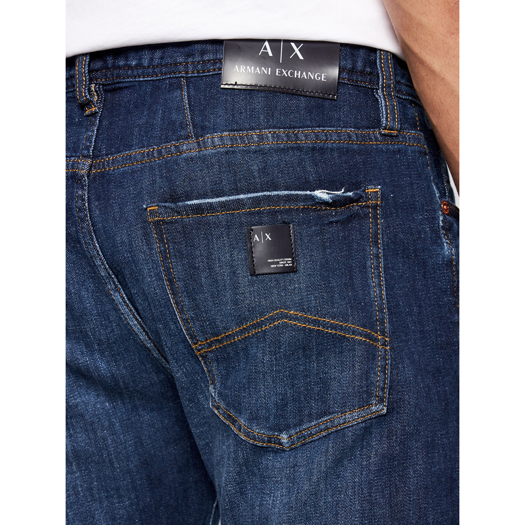 Armani Exchange Jeansy 3KZJ13 Z1LTZ 1500 Tmavomodrá Slim Fit - Pepit.cz