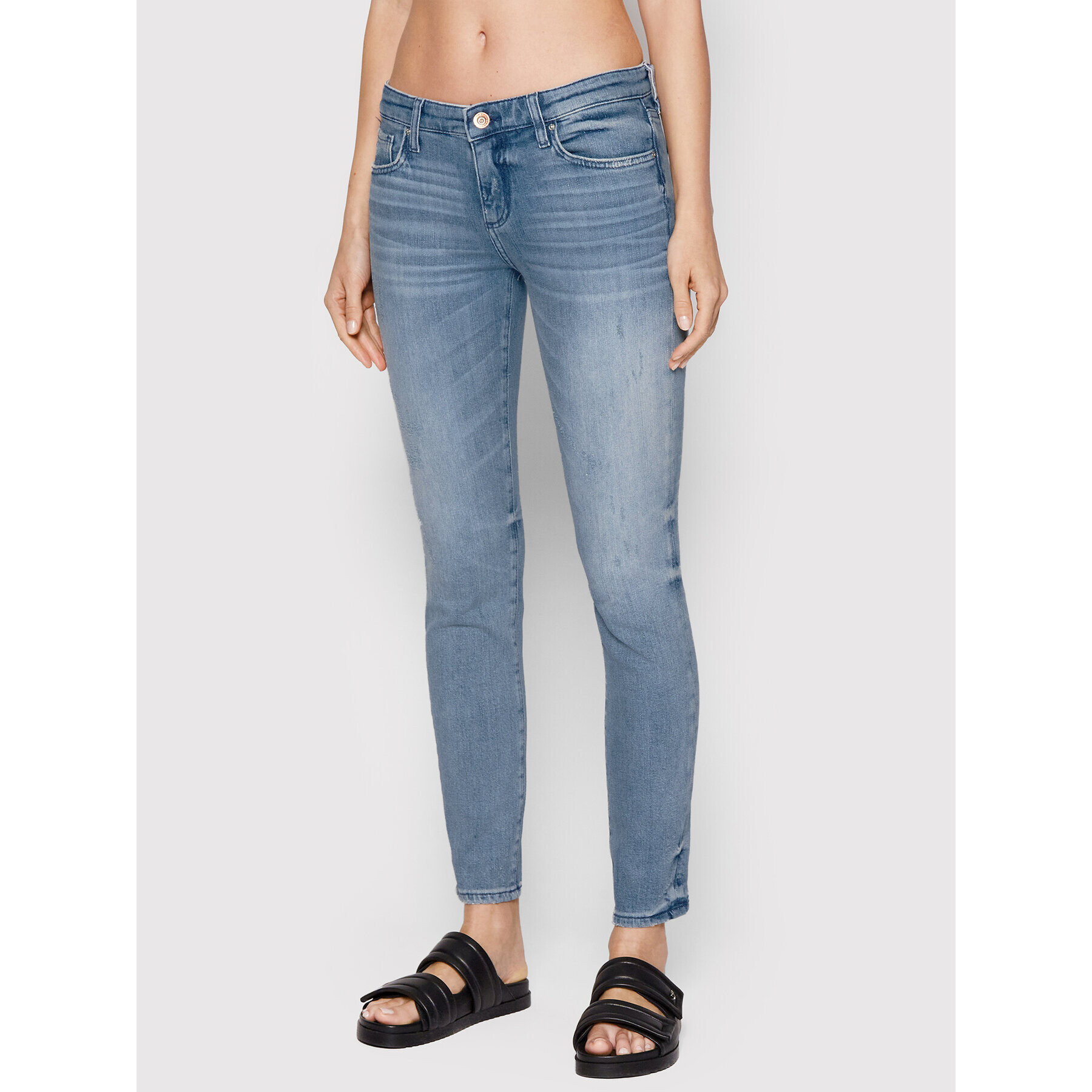 Armani Exchange Jeansy 3LYJ02 Y1SVZ1500 Modrá Super Skinny Fit - Pepit.cz