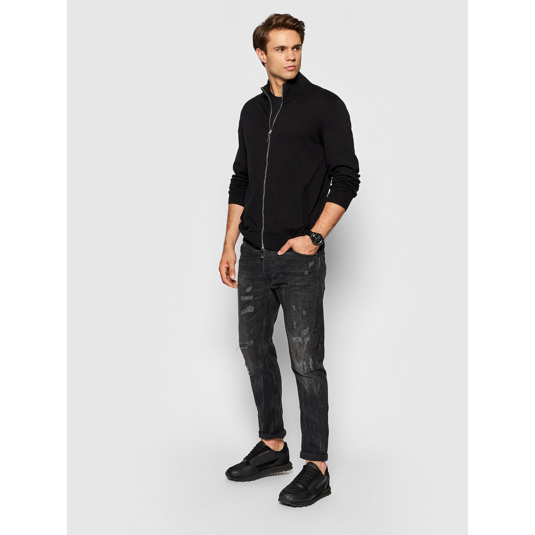 Armani Exchange Kardigan 8NZE4D ZM8CZ 1200 Černá Regular Fit - Pepit.cz