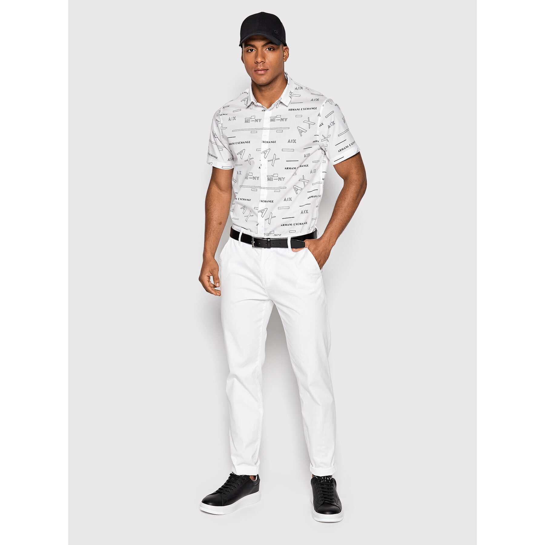 Armani Exchange Košile 6LZC04 ZNEAZ 21BD Bílá Slim Fit - Pepit.cz