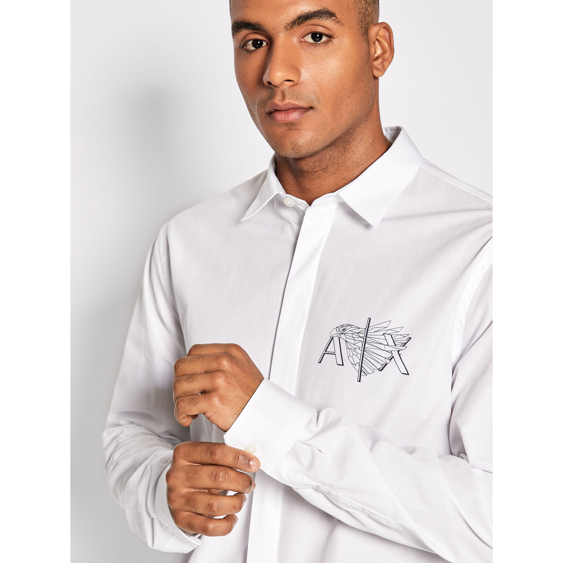 Armani Exchange Košile 6LZC12 ZNTQZ 1100 Bílá Regular Fit - Pepit.cz