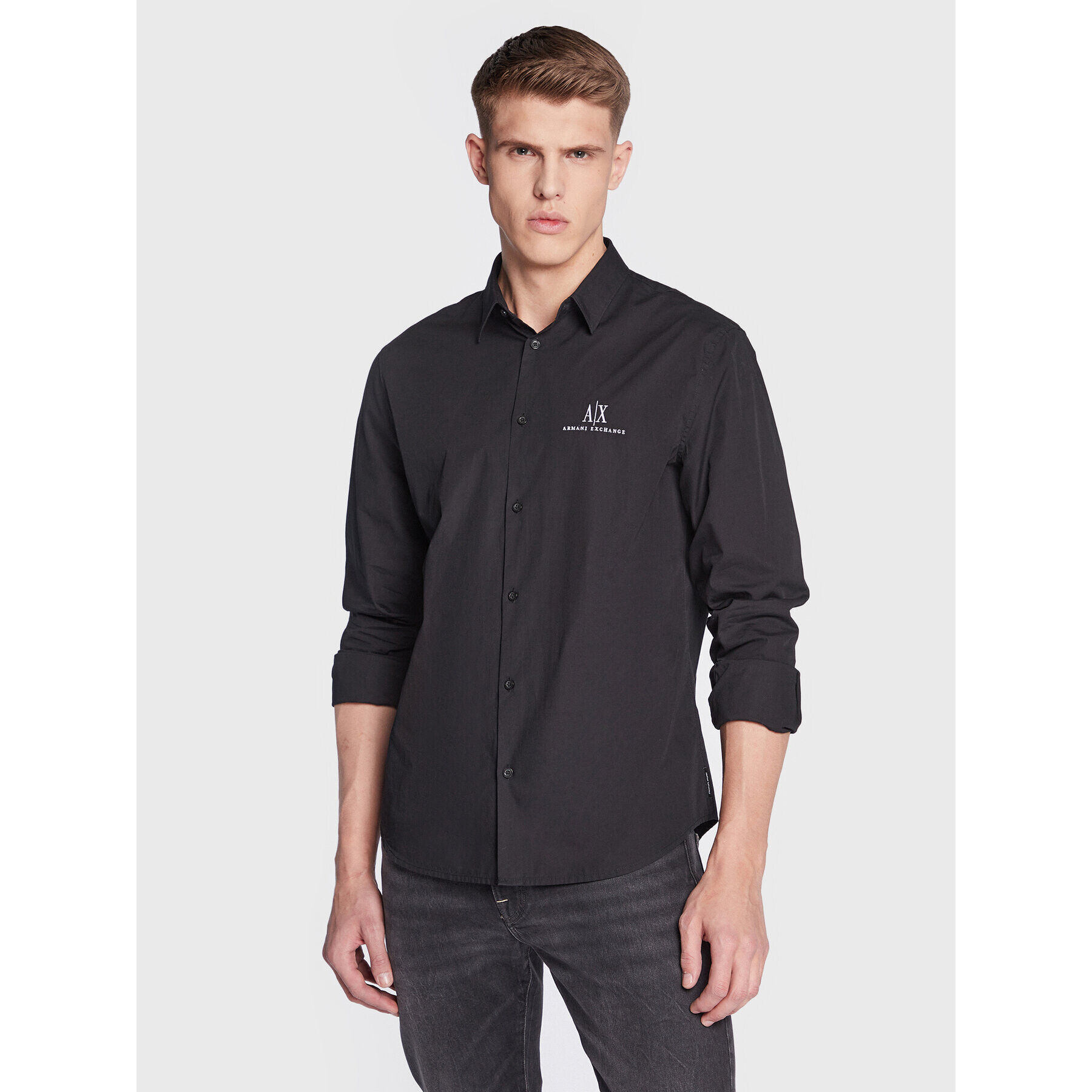 Armani Exchange Košile 8NZCP2 ZNBJZ 1200 Černá Regular Fit - Pepit.cz