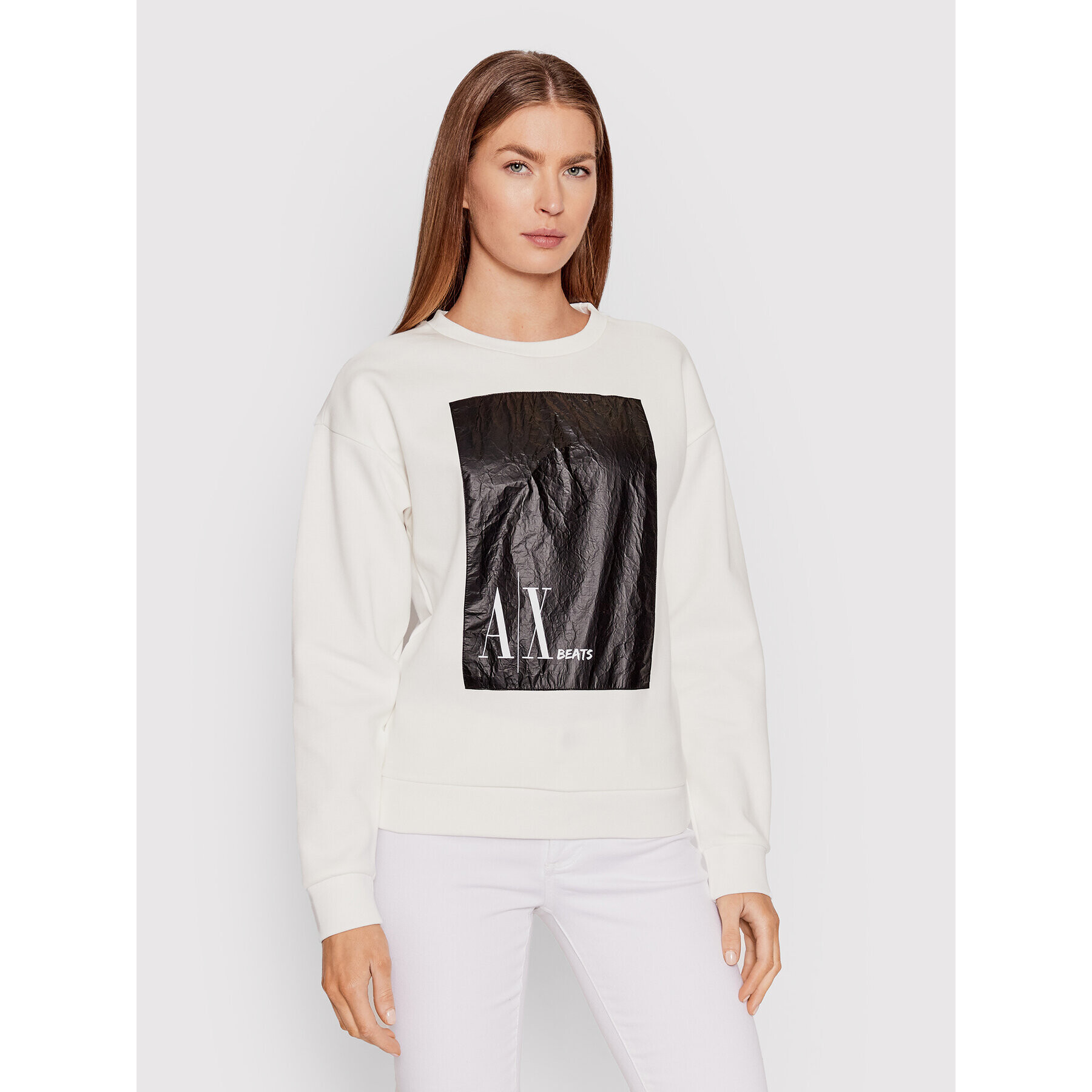 Armani Exchange Mikina 3LYM31 YJU1Z 1100 Bílá Regular Fit - Pepit.cz