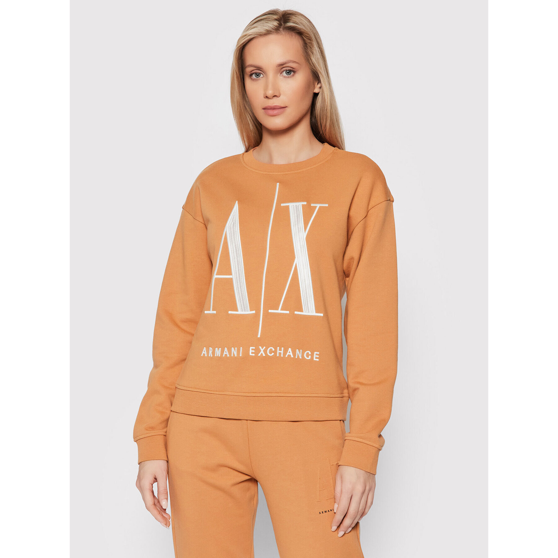 Armani Exchange Mikina 8NYM02 YJ68Z 1764 Hnědá Regular Fit - Pepit.cz