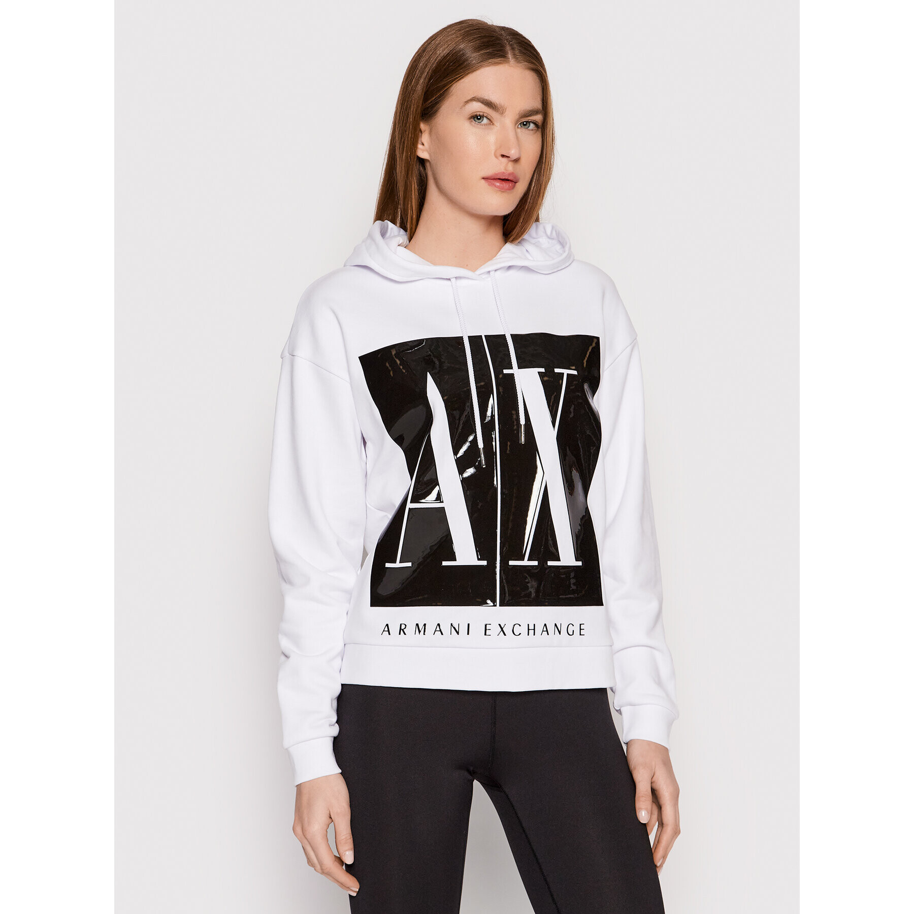 Armani Exchange Mikina 8NYM14 YJ68Z 1000 Bílá Regular Fit - Pepit.cz