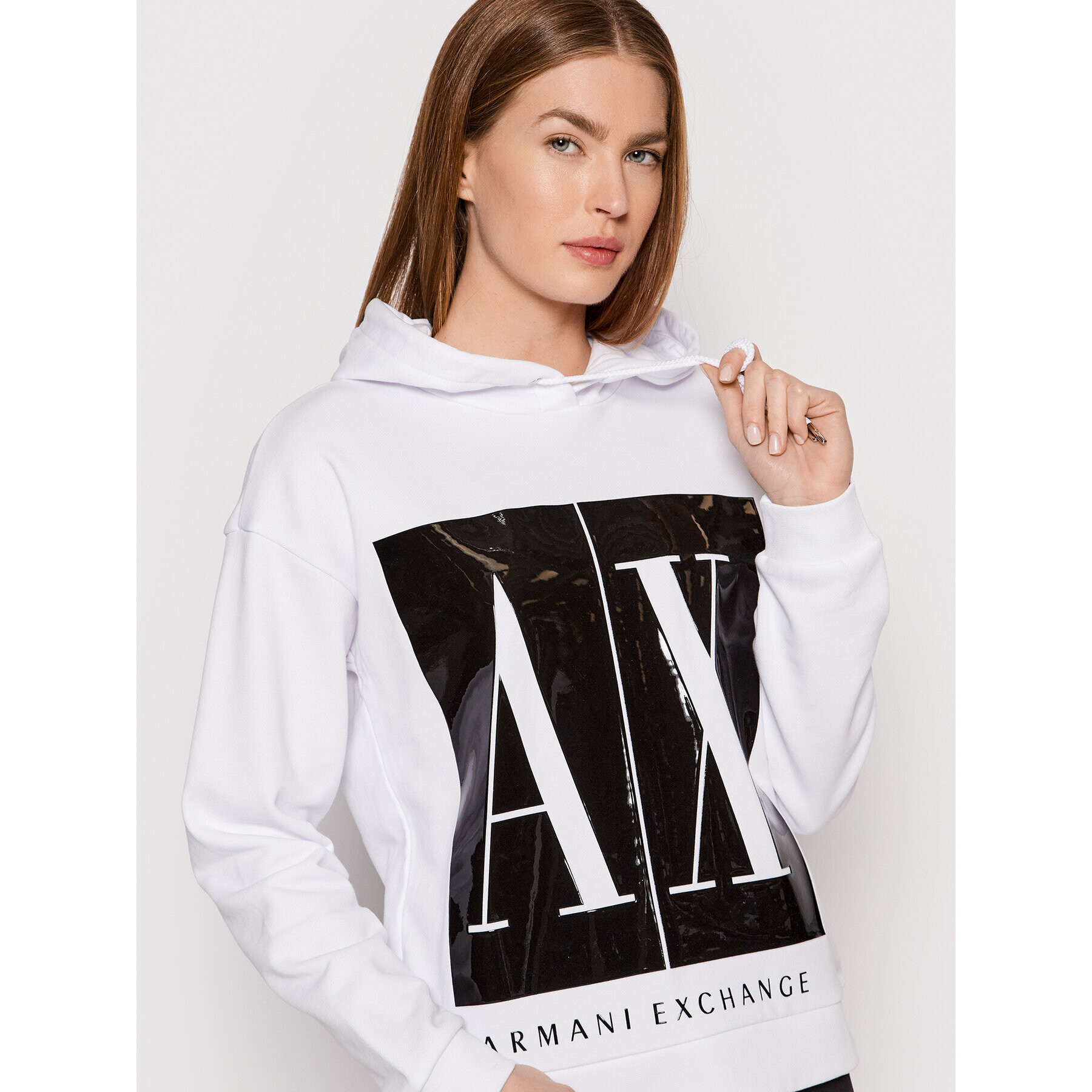 Armani Exchange Mikina 8NYM14 YJ68Z 1000 Bílá Regular Fit - Pepit.cz