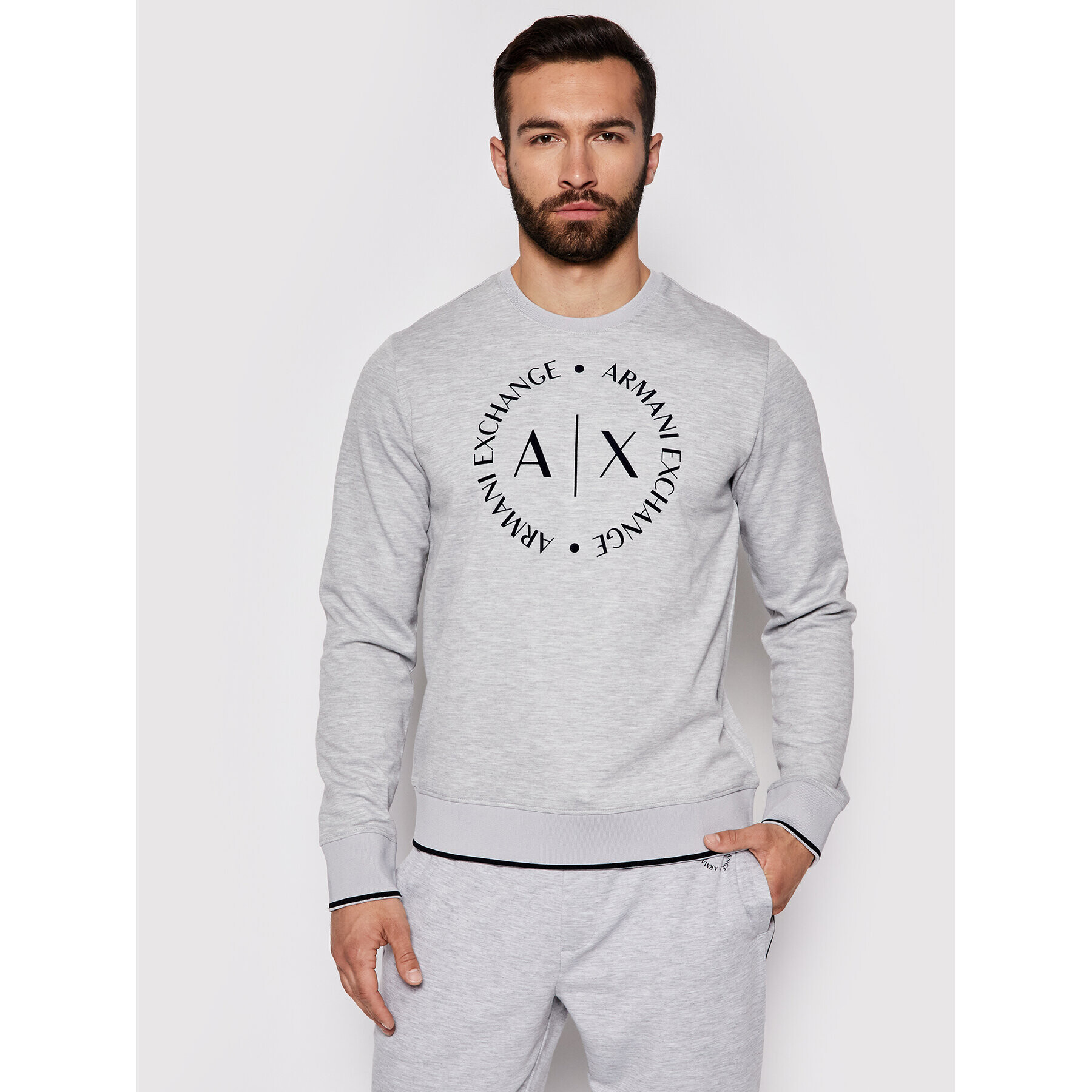 Armani Exchange Mikina 8NZM87 Z9N1Z 3929 Šedá Regular Fit - Pepit.cz