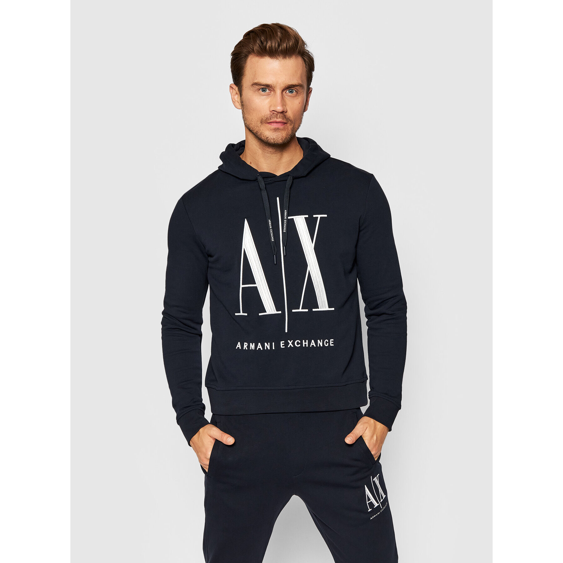 Armani Exchange Mikina 8NZMPC ZJ1ZZ 1510 Tmavomodrá Regular Fit - Pepit.cz