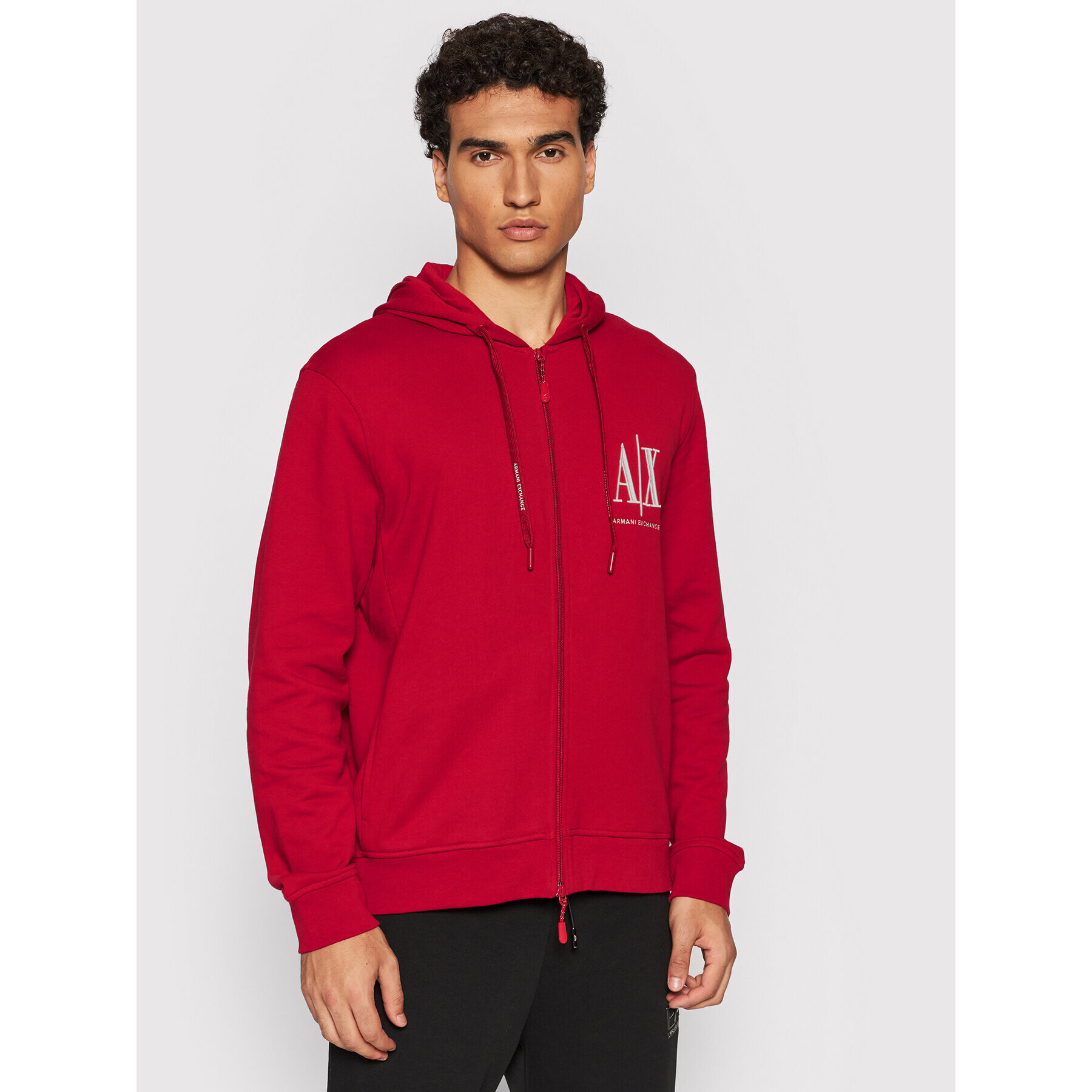 Armani Exchange Mikina 8NZMPP ZJ1ZZ 1496 Červená Regular Fit - Pepit.cz