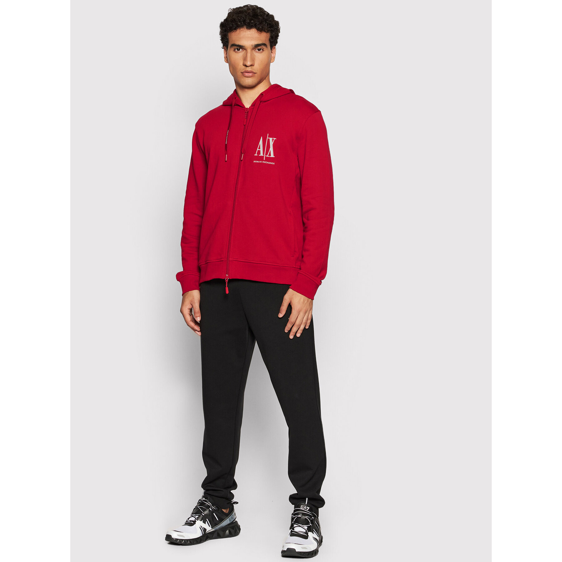 Armani Exchange Mikina 8NZMPP ZJ1ZZ 1496 Červená Regular Fit - Pepit.cz