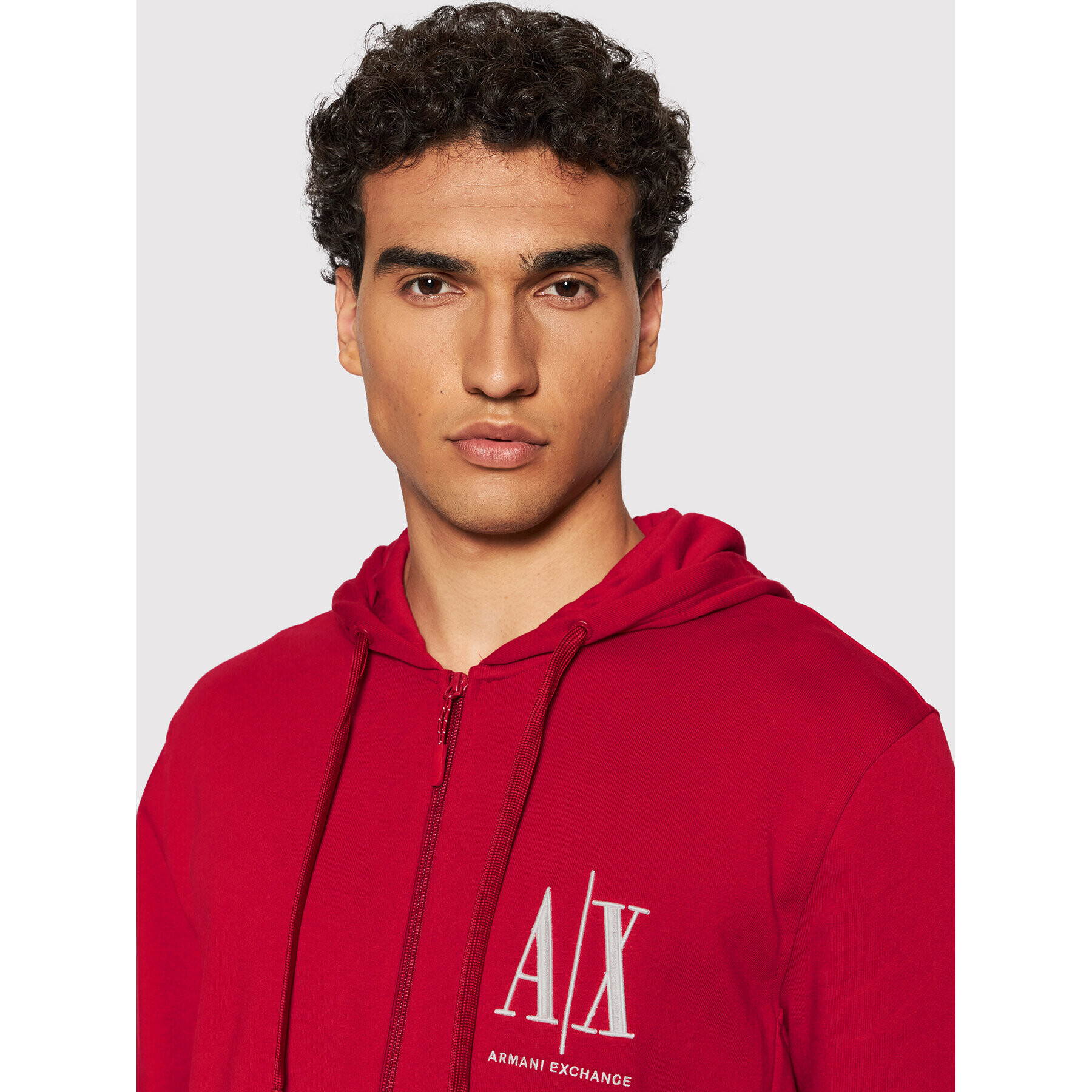 Armani Exchange Mikina 8NZMPP ZJ1ZZ 1496 Červená Regular Fit - Pepit.cz