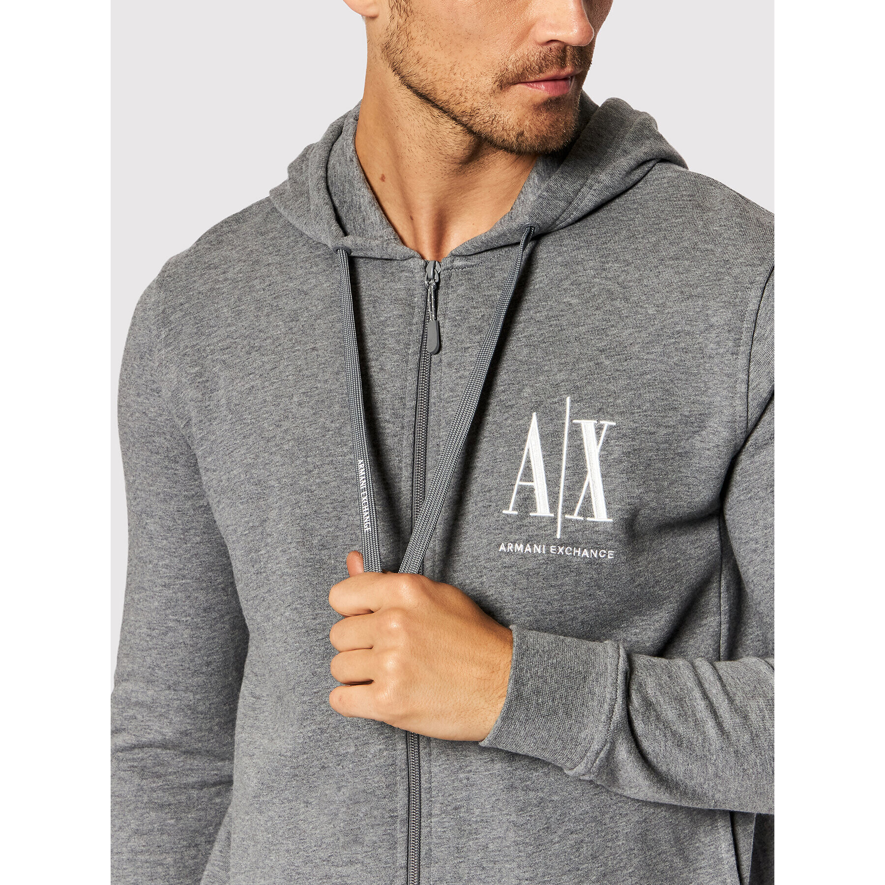 Armani Exchange Mikina 8NZMPP ZJ1ZZ 3930 Šedá Regular Fit - Pepit.cz