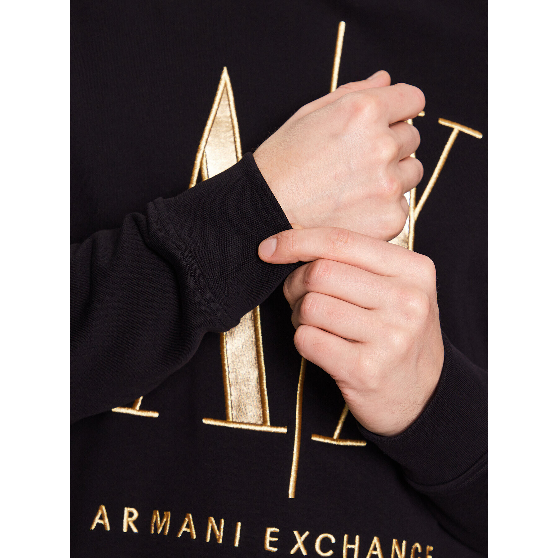 Armani Exchange Mikina 8NZMPQ ZJ1ZZ 1200 Černá Regular Fit - Pepit.cz