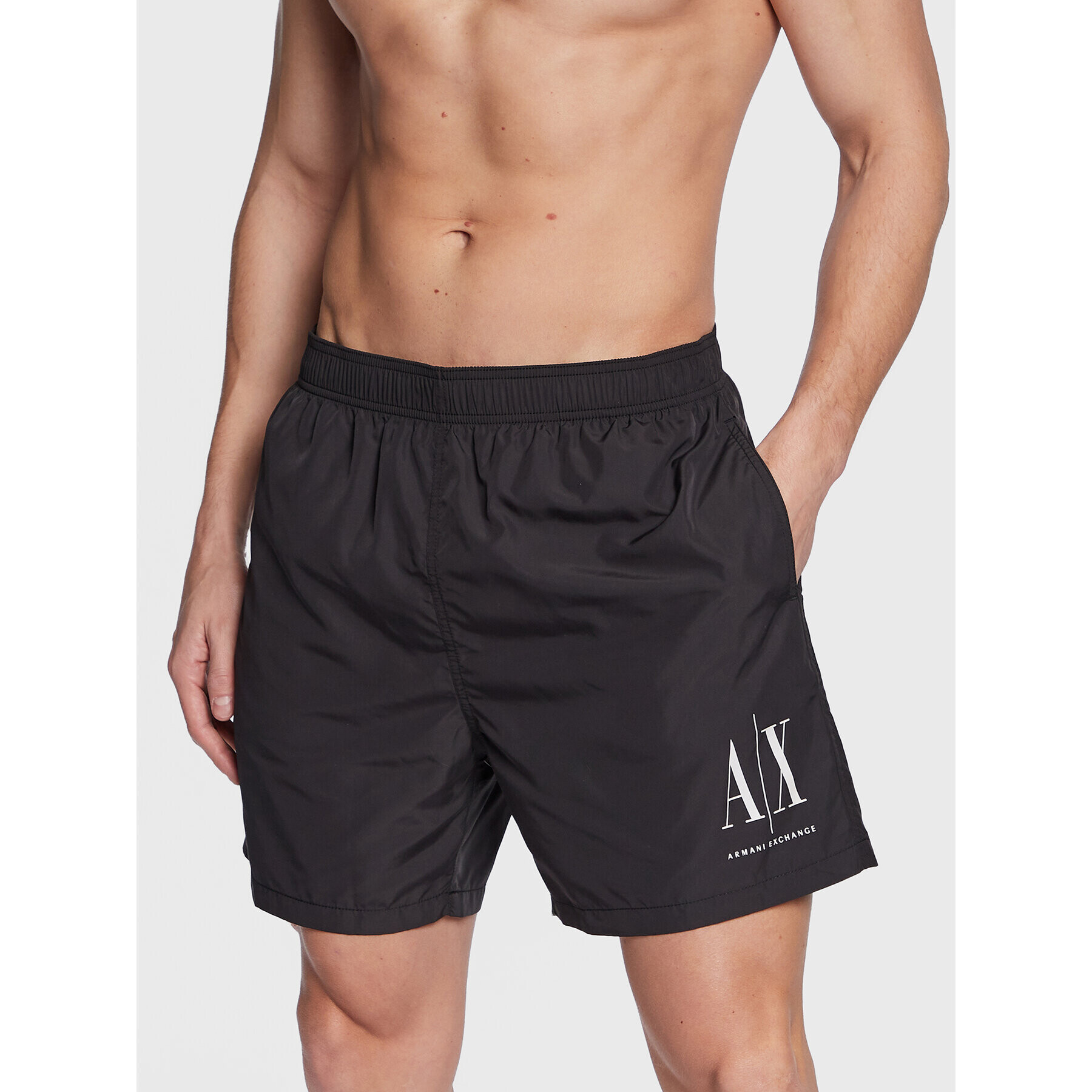 Armani Exchange Plavecké šortky 953034 CC623 0002 Černá Regular Fit - Pepit.cz