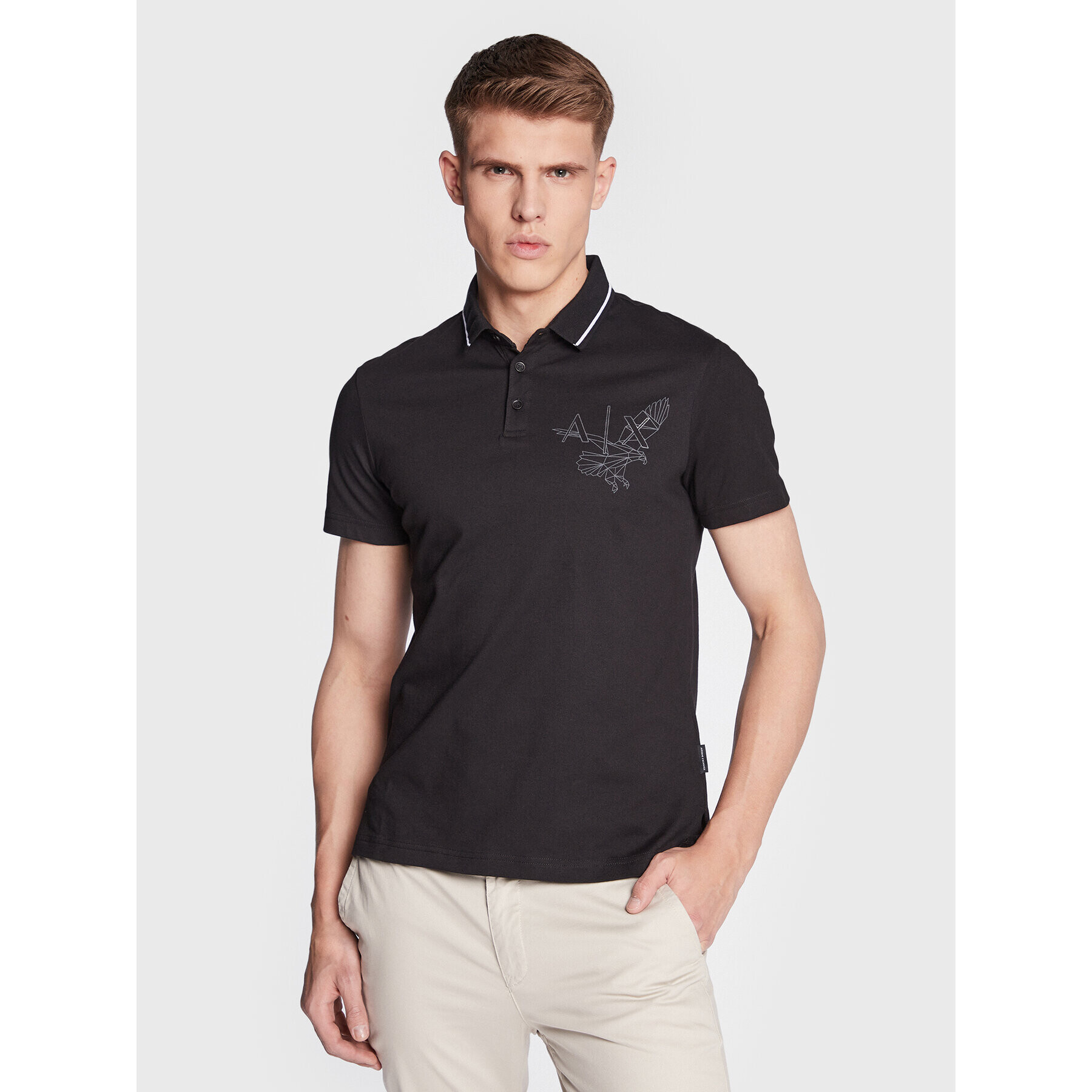 Armani Exchange Polokošile 3RZFAD ZJHAZ 1200 Černá Regular Fit - Pepit.cz