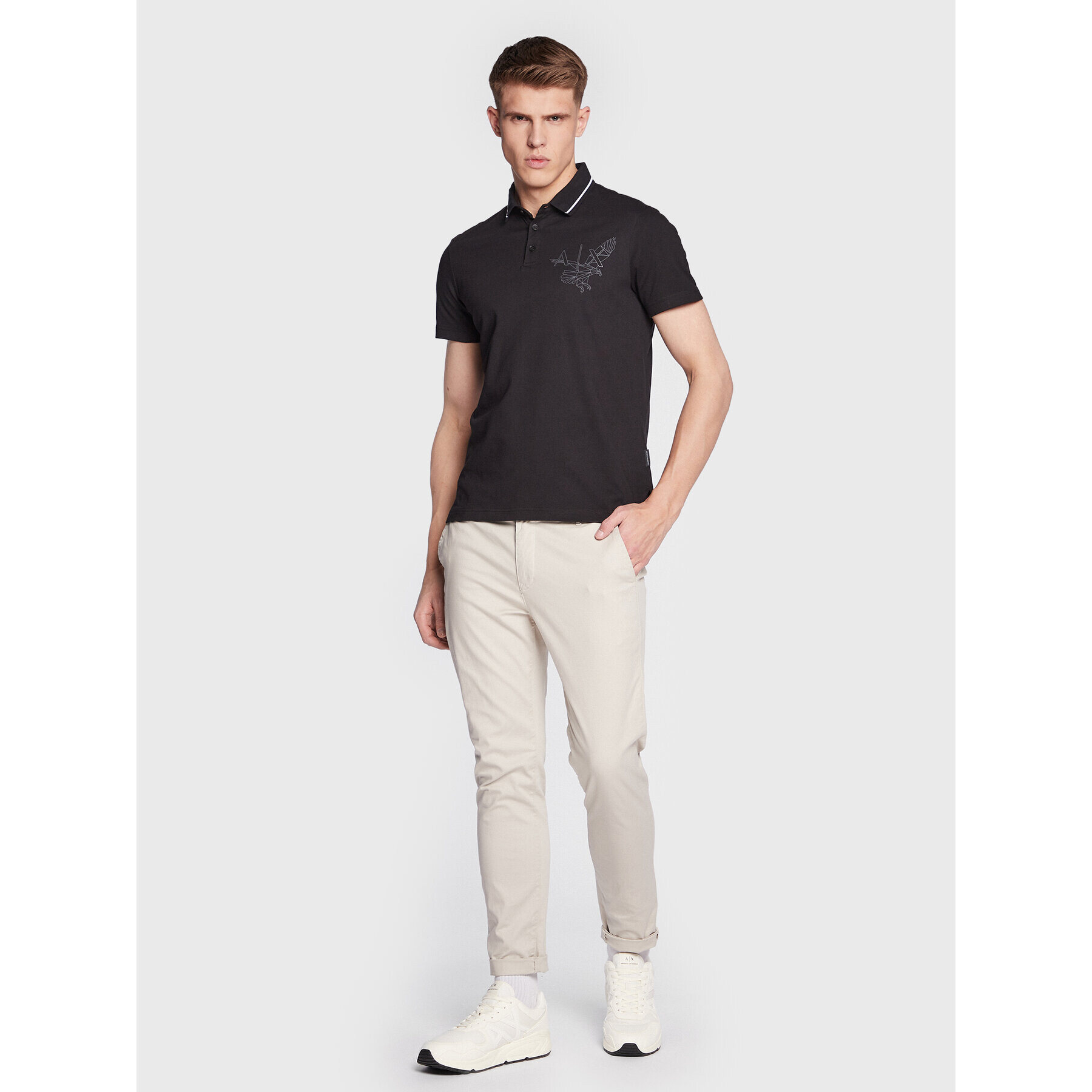 Armani Exchange Polokošile 3RZFAD ZJHAZ 1200 Černá Regular Fit - Pepit.cz