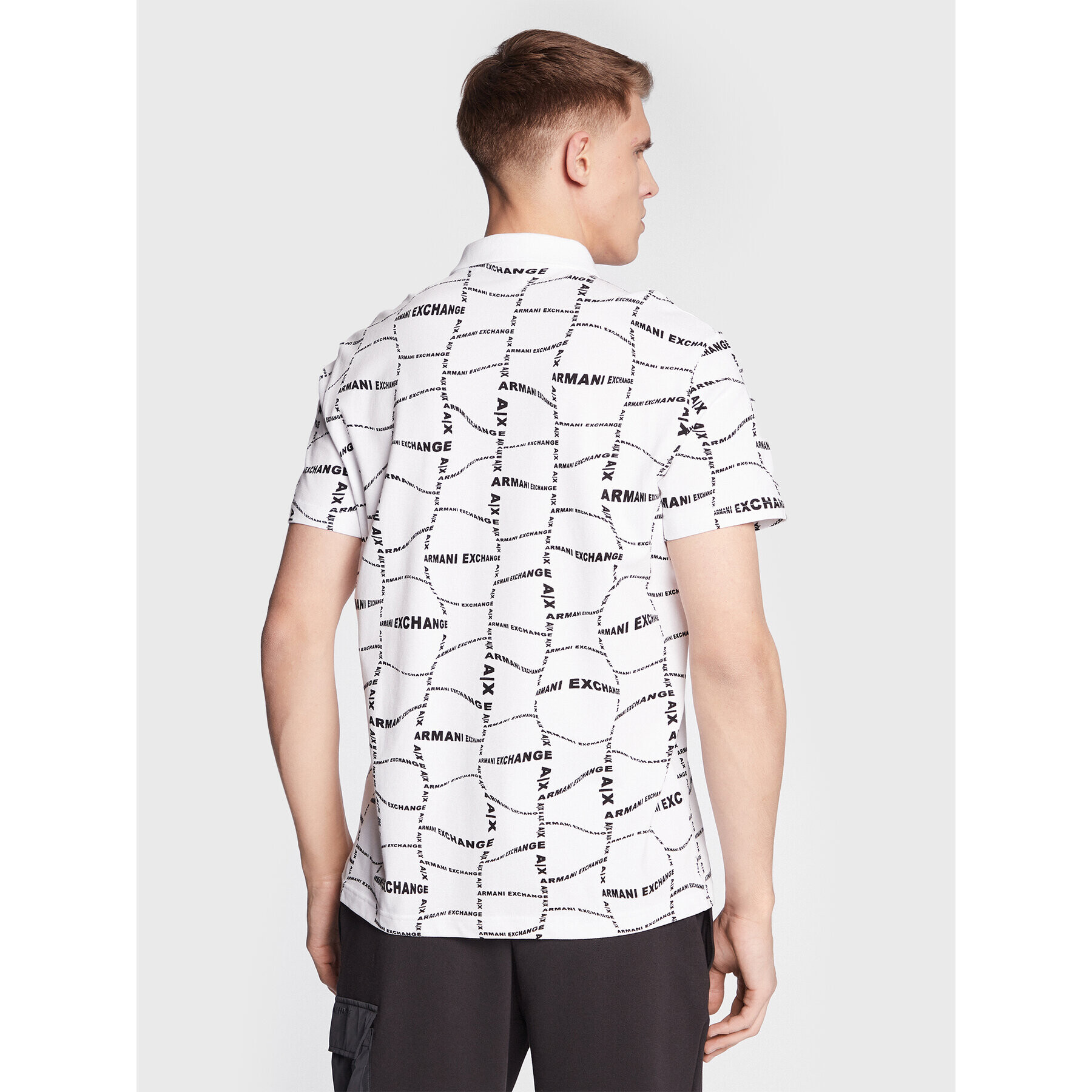 Armani Exchange Polokošile 3RZFAE ZJ9ZZ 21BW Bílá Regular Fit - Pepit.cz