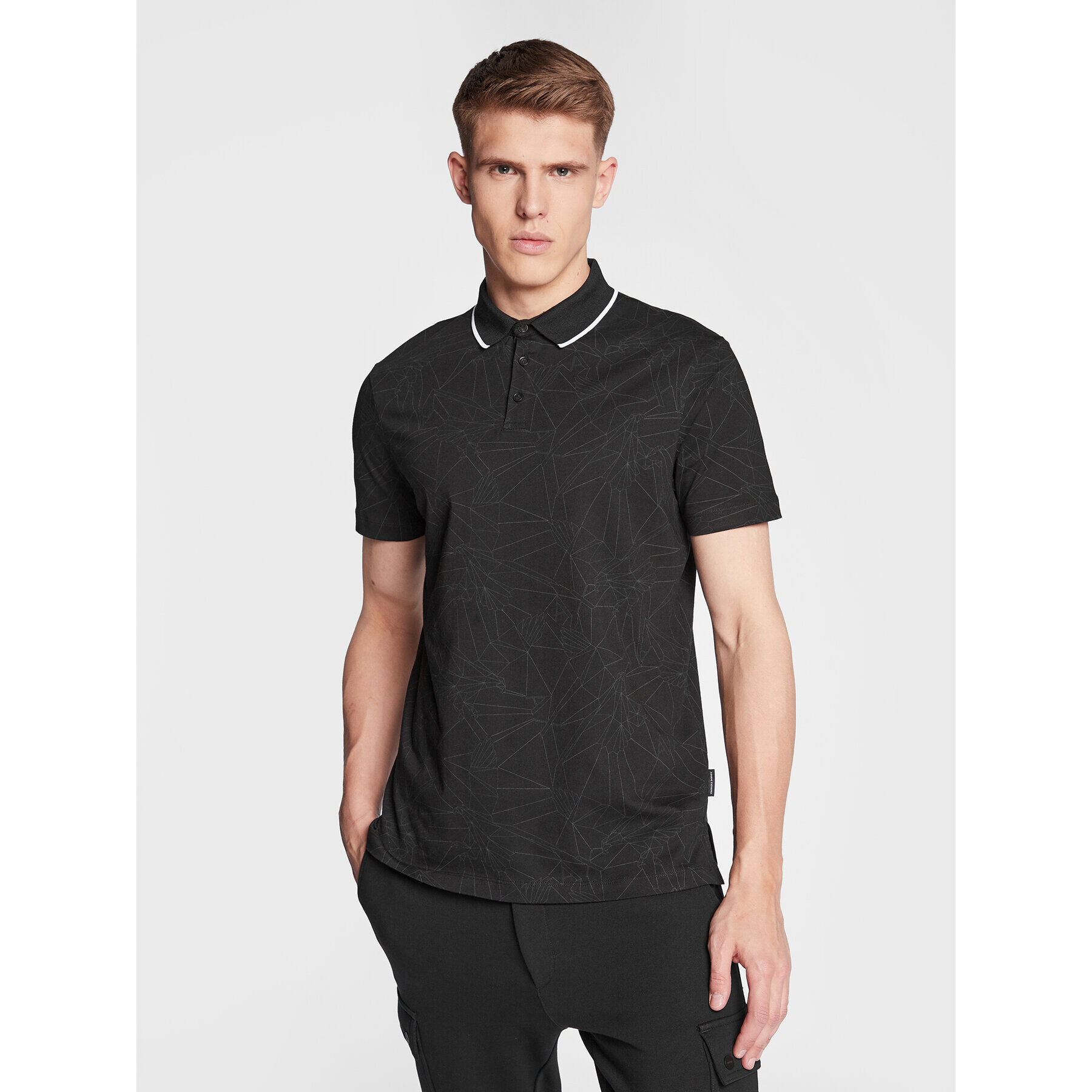 Armani Exchange Polokošile 3RZFAQ ZJ9TZ 8271 Černá Regular Fit - Pepit.cz