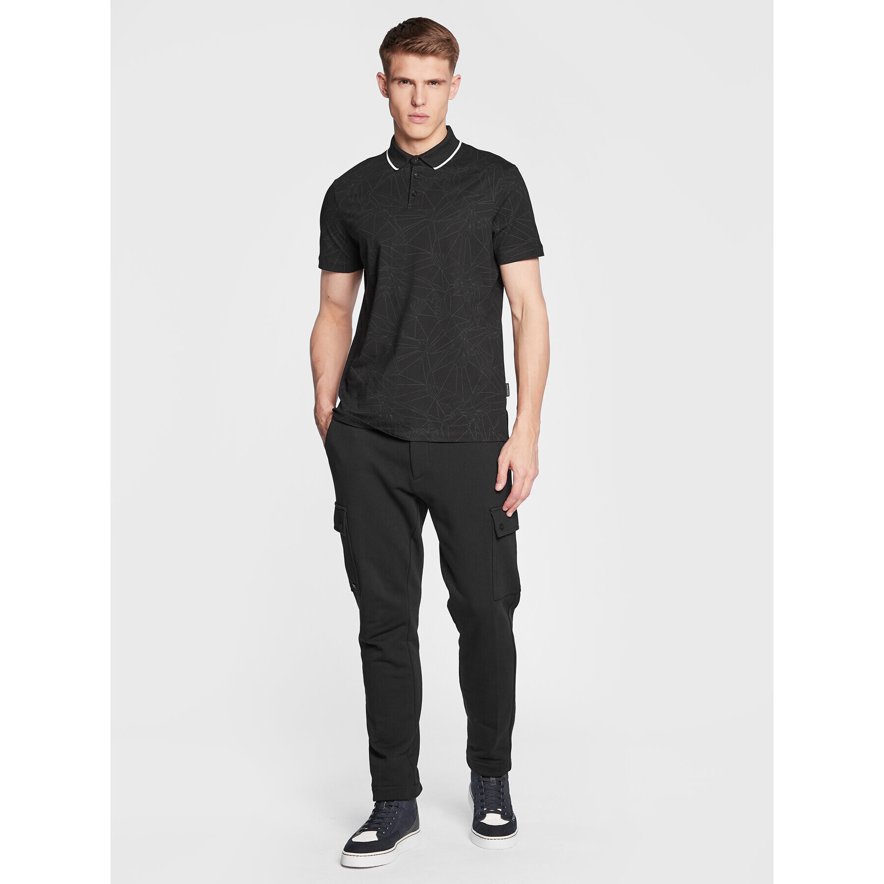 Armani Exchange Polokošile 3RZFAQ ZJ9TZ 8271 Černá Regular Fit - Pepit.cz