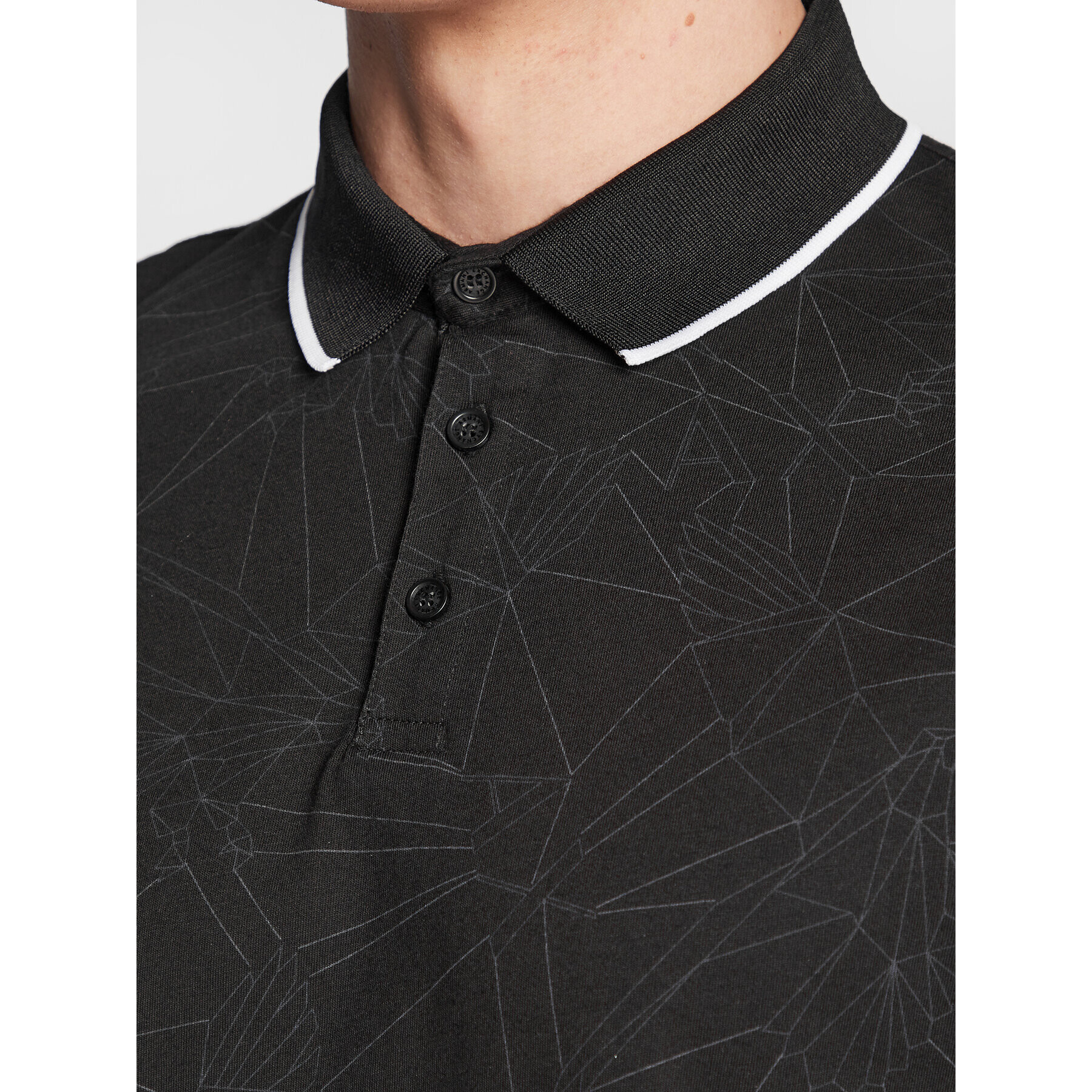 Armani Exchange Polokošile 3RZFAQ ZJ9TZ 8271 Černá Regular Fit - Pepit.cz