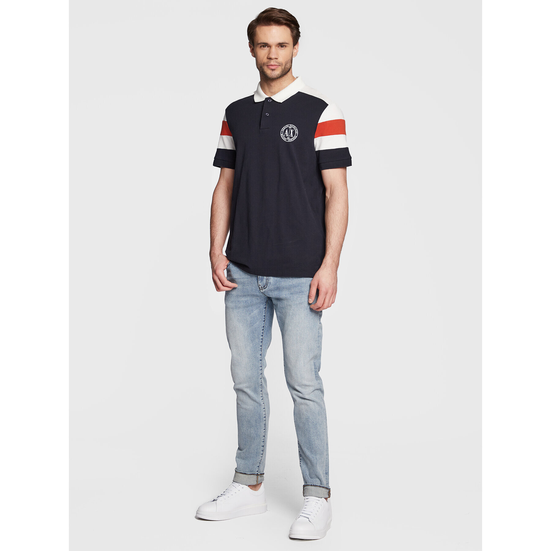 Armani Exchange Polokošile 6LZFLE ZJNEZ 45AC Tmavomodrá Regular Fit - Pepit.cz