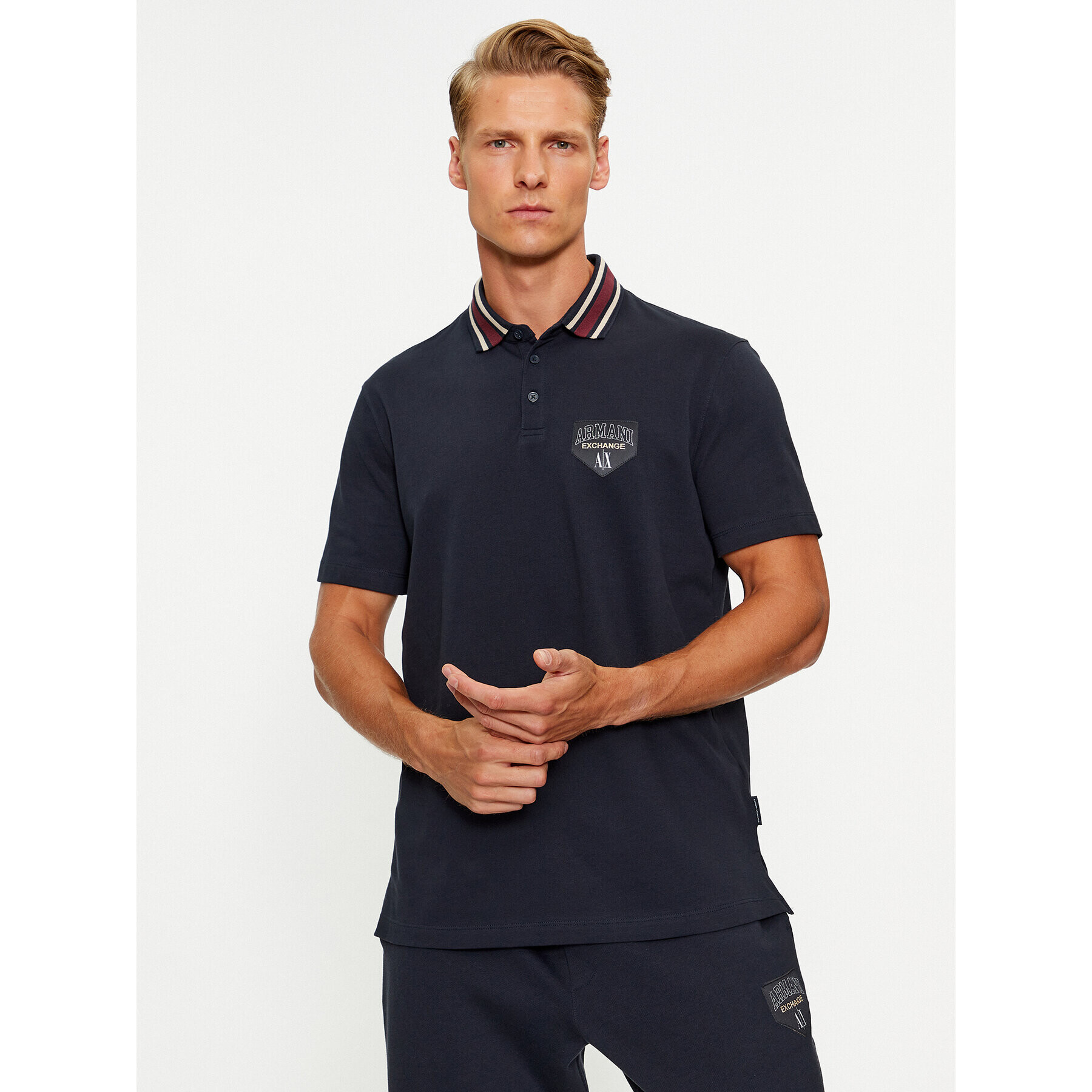 Armani Exchange Polokošile 6RZFJF ZJYCZ 1510 Tmavomodrá Regular Fit - Pepit.cz