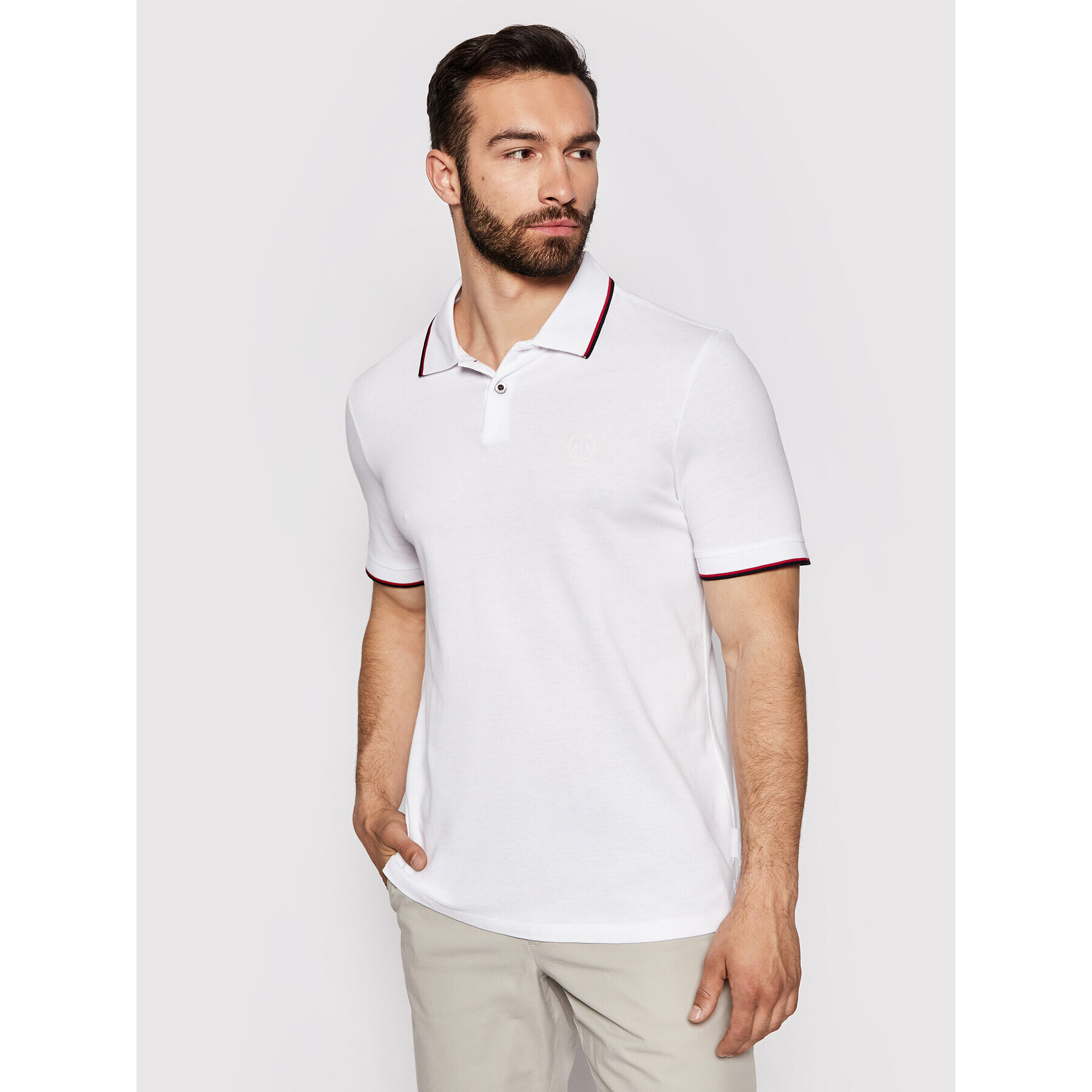 Armani Exchange Polokošile 8NZF75 Z8M5Z 1100 Bílá Regular Fit - Pepit.cz