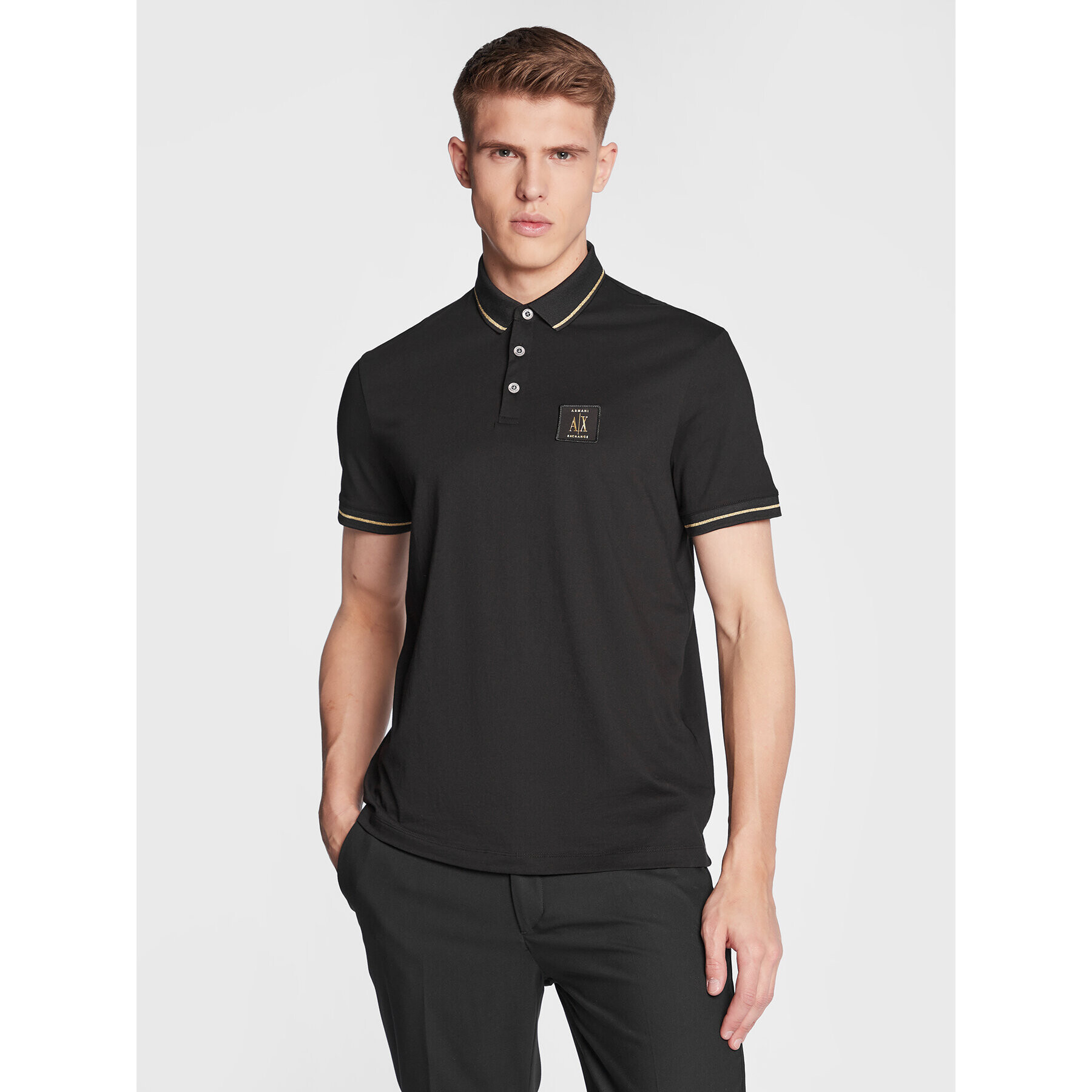 Armani Exchange Polokošile 8NZFPQ ZJH4Z 1200 Černá Regular Fit - Pepit.cz