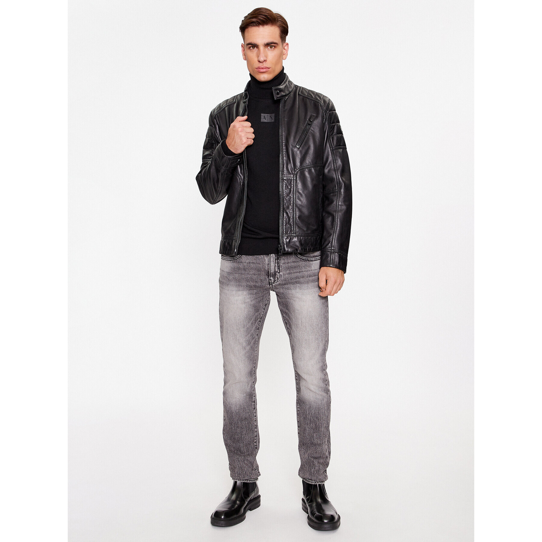 Armani Exchange Rolák 6RZM5C ZMM9Z 1200 Černá Regular Fit - Pepit.cz