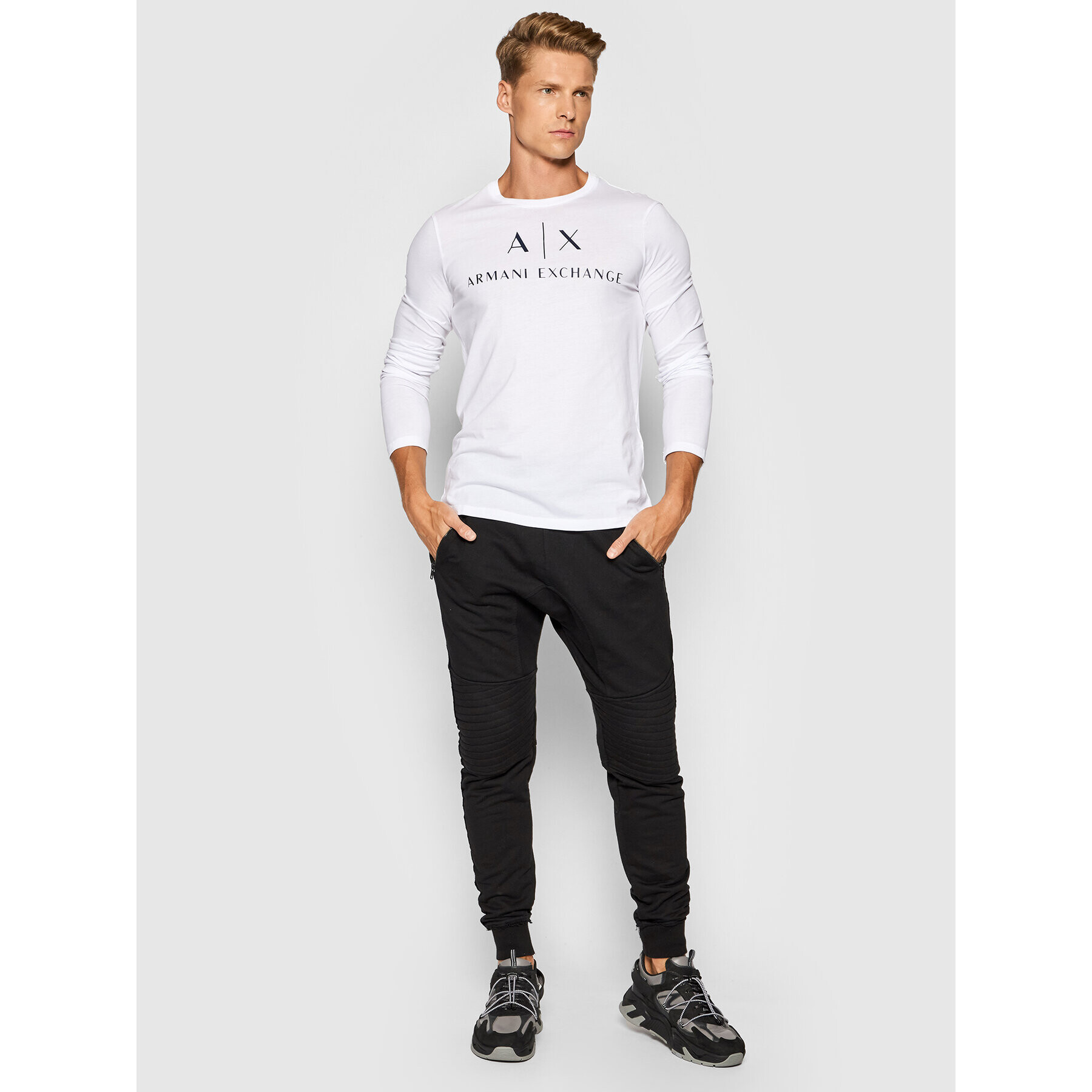 Armani Exchange S dlouhým rukávem 8NZTCH Z8H4Z 1100 Bílá Slim Fit - Pepit.cz