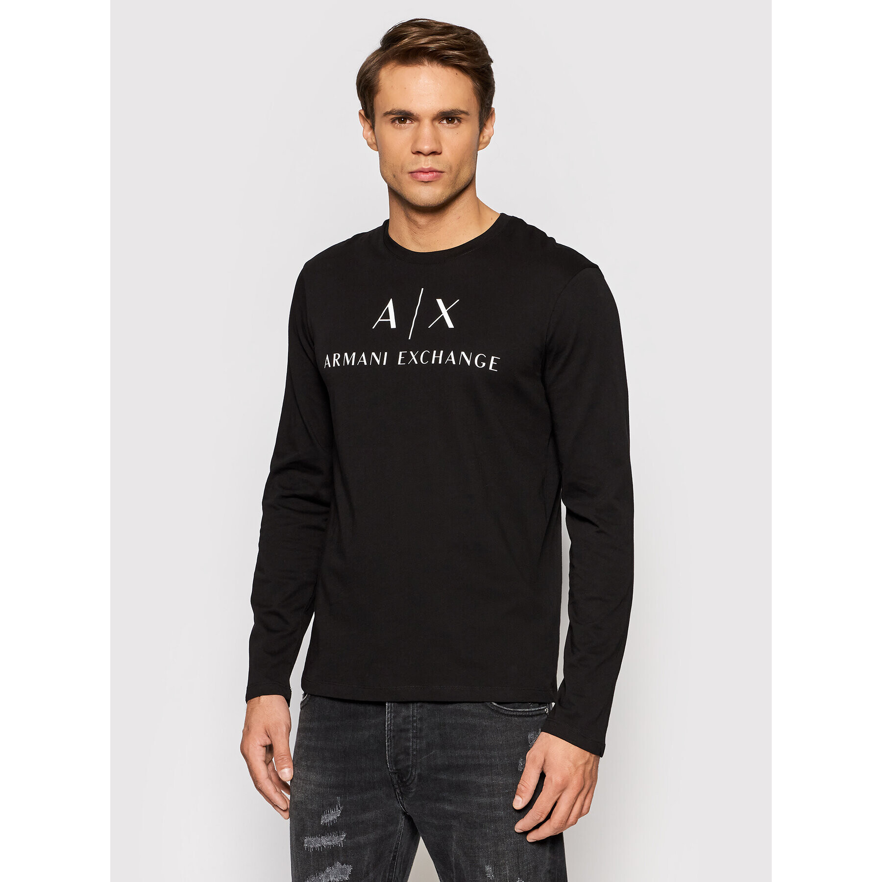 Armani Exchange S dlouhým rukávem 8NZTCH Z8H4Z 1200 Černá Slim Fit - Pepit.cz