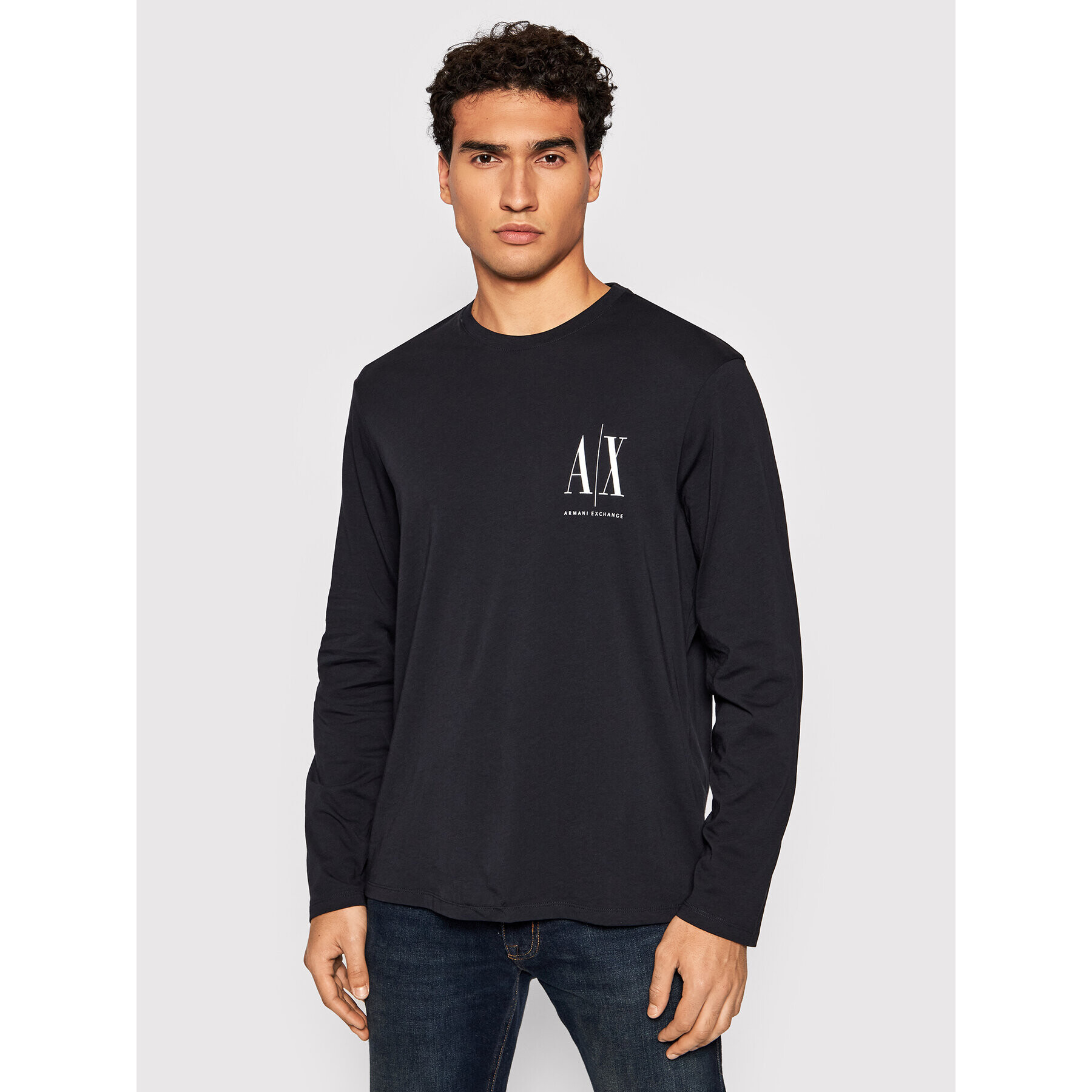 Armani Exchange S dlouhým rukávem 8NZTPL ZJH4Z 1510 Tmavomodrá Regular Fit - Pepit.cz