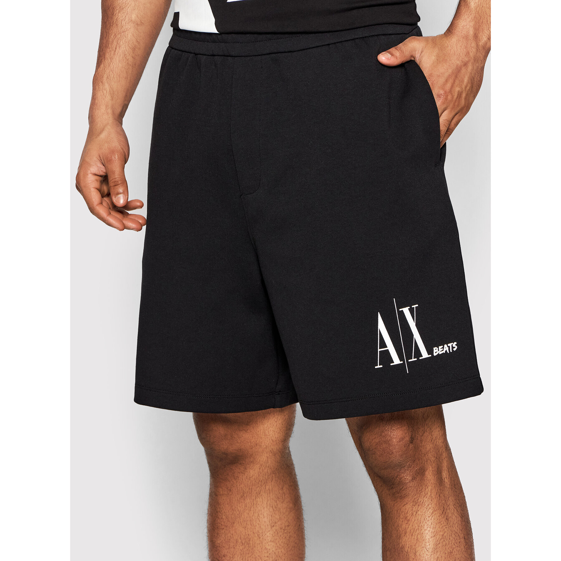 Armani Exchange Sportovní kraťasy 3LZSJE ZJYAZ 1200 Černá Regular Fit - Pepit.cz