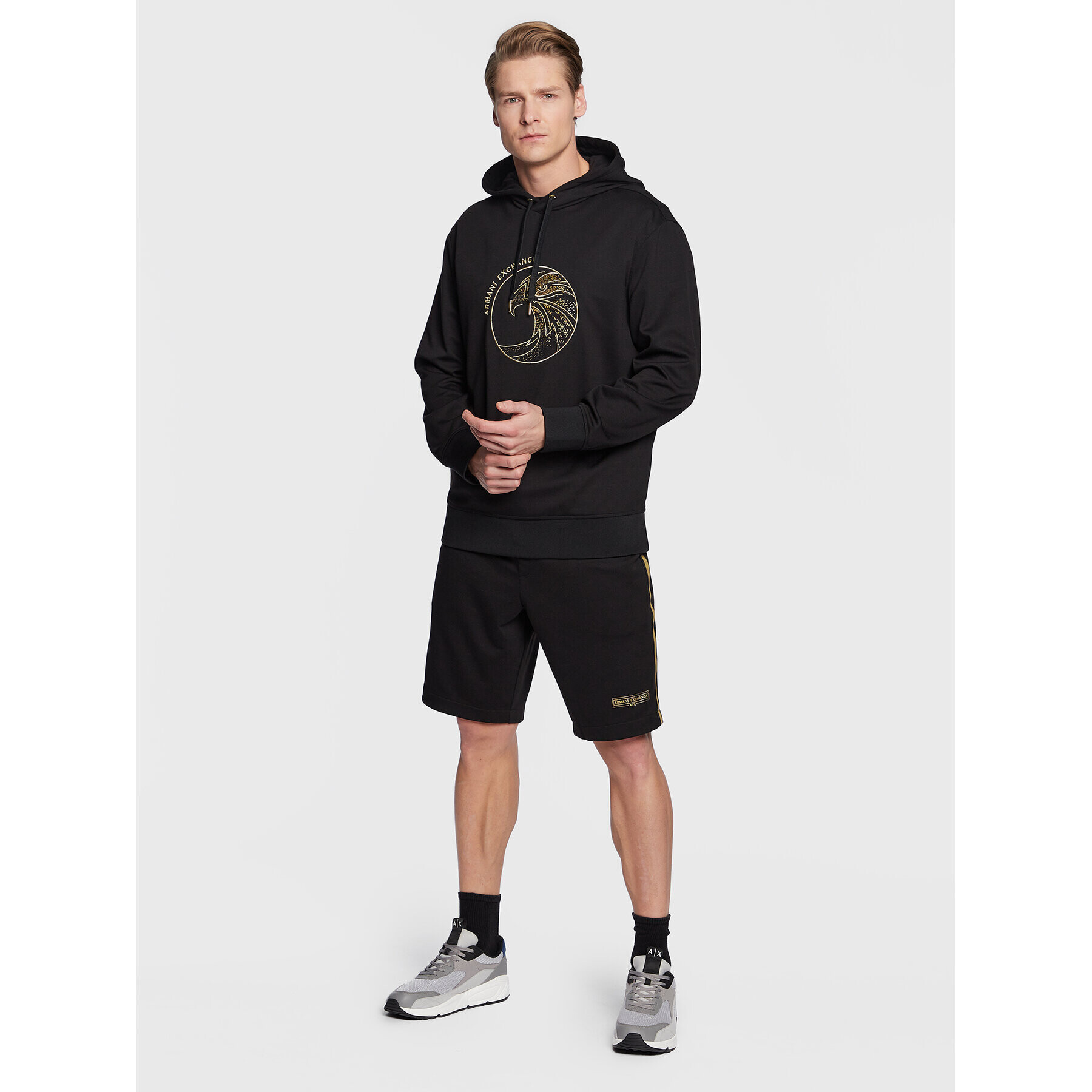 Armani Exchange Sportovní kraťasy 3RZSRA Z9N1Z 1200 Černá Regular Fit - Pepit.cz