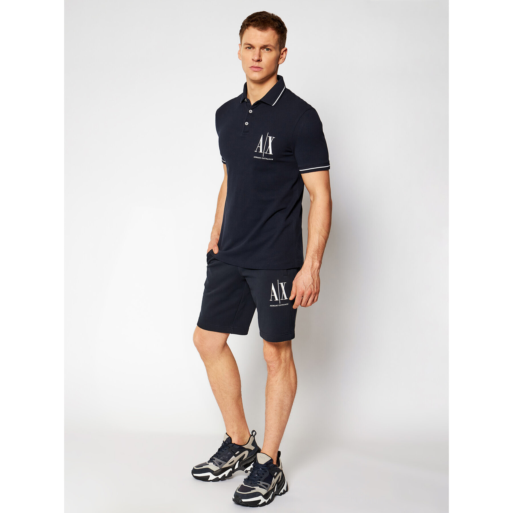 Armani Exchange Sportovní kraťasy 8NZSPA ZJ1ZZ 1510 Tmavomodrá Regular Fit - Pepit.cz