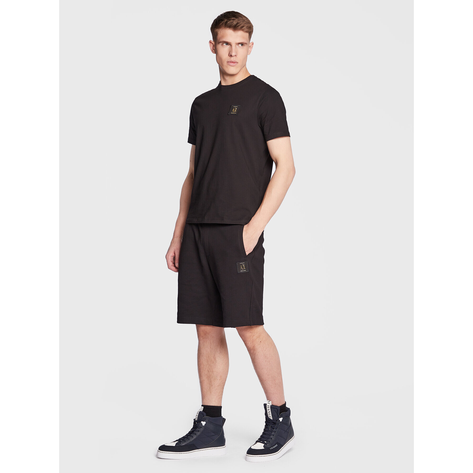 Armani Exchange Sportovní kraťasy 8NZSPQ ZJ1ZZ 1200 Černá Regular Fit - Pepit.cz