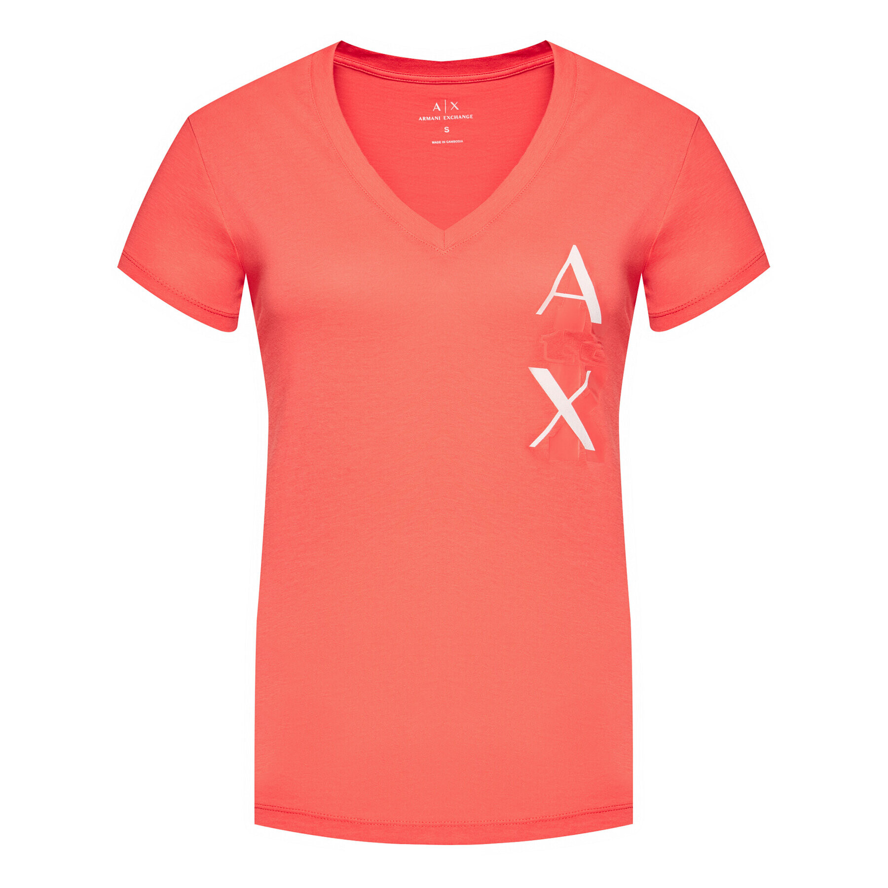 Armani Exchange T-Shirt 3KYTGB YJG3Z 1663 Červená Regular Fit - Pepit.cz