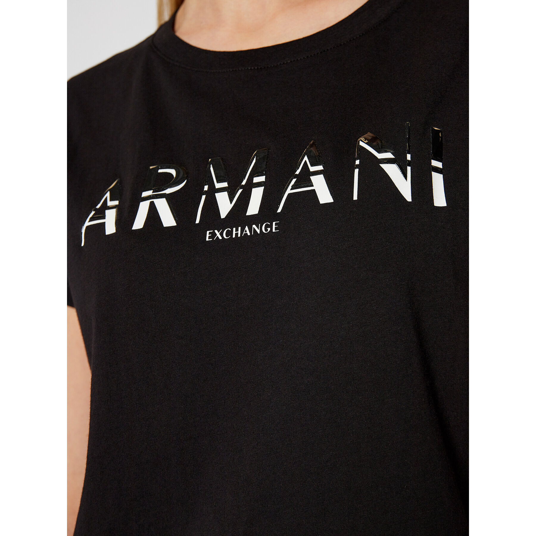 Armani Exchange T-Shirt 3KYTGD YJG3Z 1200 Černá Regular Fit - Pepit.cz