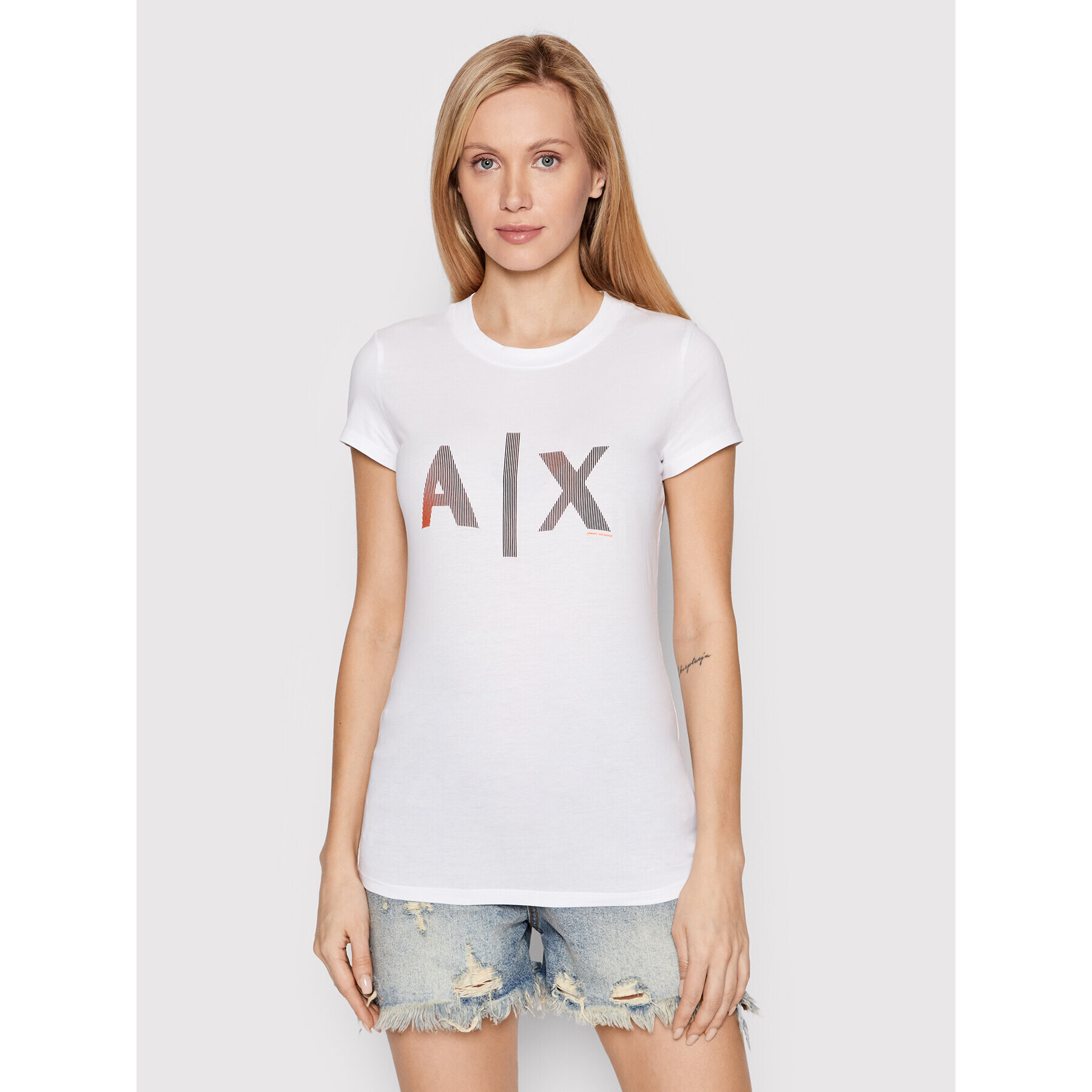 Armani Exchange T-Shirt 3LYTAG YJC7Z 1000 Bílá Regular Fit - Pepit.cz