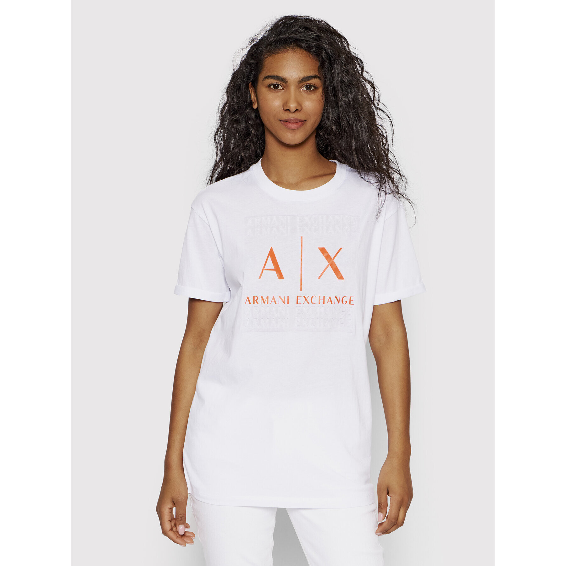 Armani Exchange T-Shirt 3LYTAH YJ3RZ 1000 Bílá Regular Fit - Pepit.cz