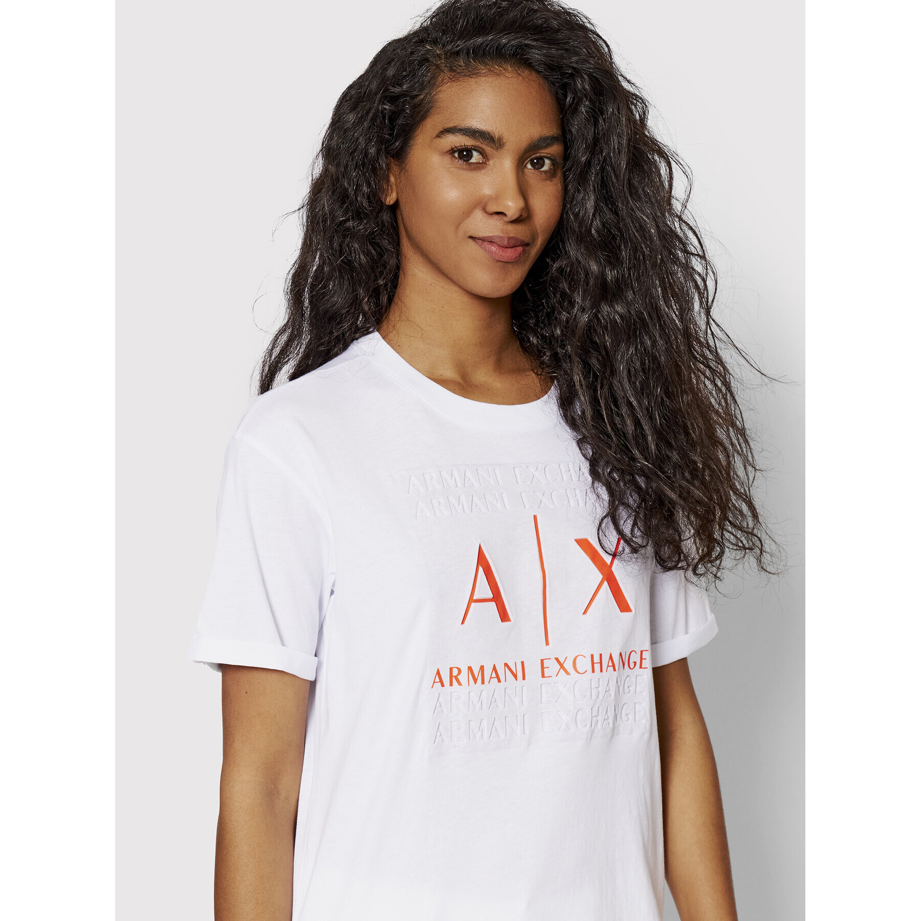 Armani Exchange T-Shirt 3LYTAH YJ3RZ 1000 Bílá Regular Fit - Pepit.cz