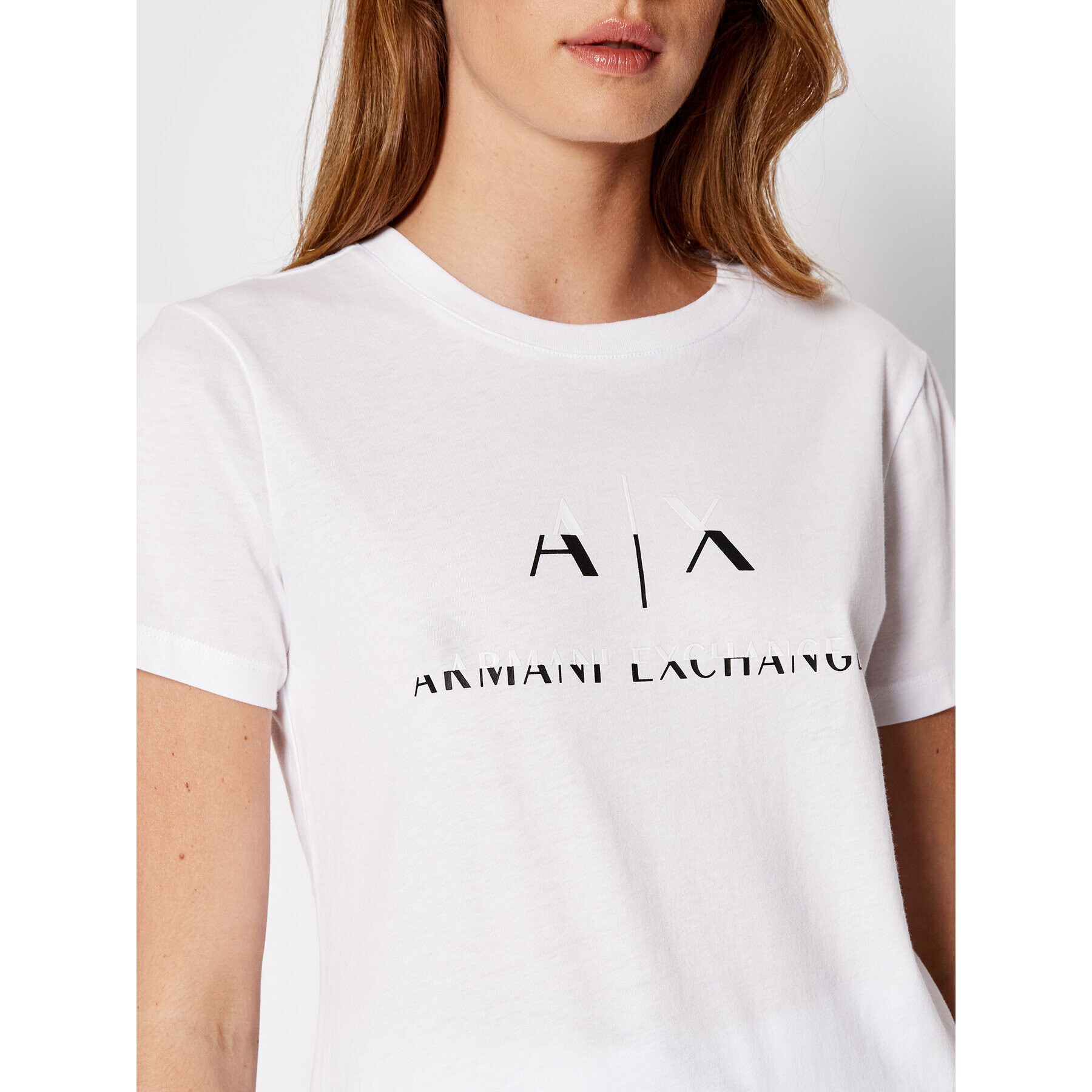 Armani Exchange T-Shirt 3LYTAQ YJG3Z 1000 Bílá Regular Fit - Pepit.cz