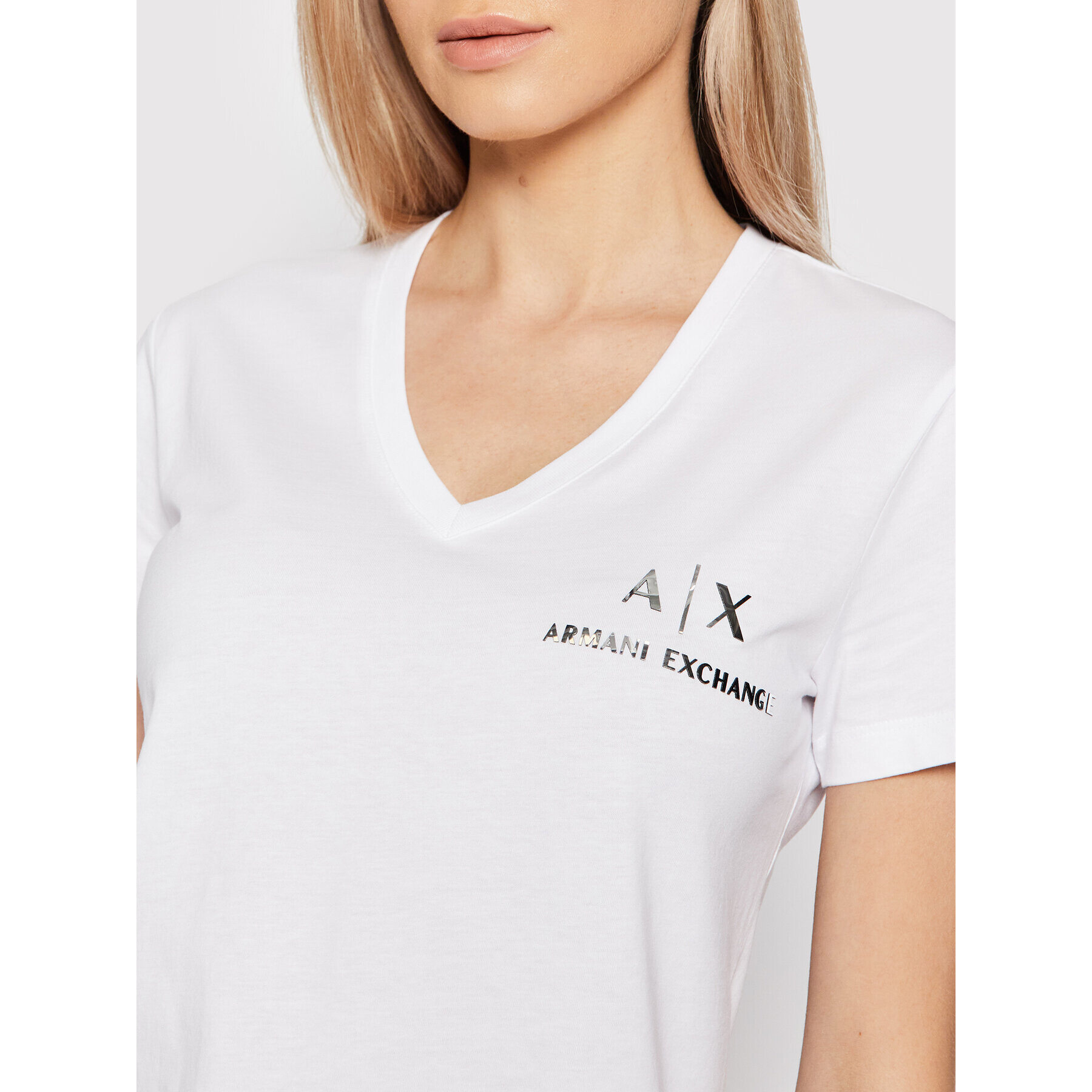 Armani Exchange T-Shirt 3LYTKF YJ8TZ 1000 Bílá Regular Fit - Pepit.cz