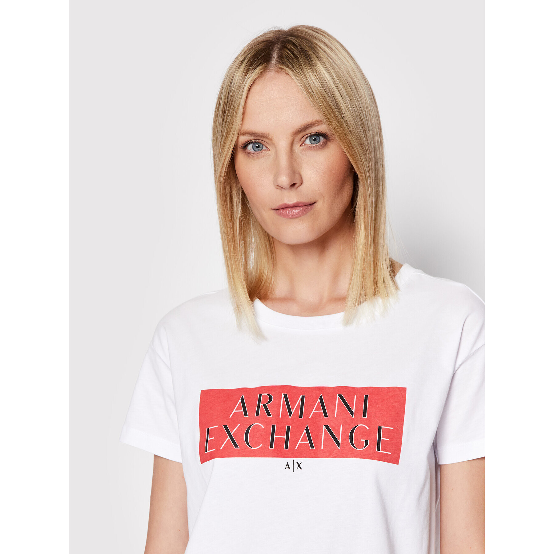 Armani Exchange T-Shirt 3LYTKP YJ8TZ 1000 Bílá Regular Fit - Pepit.cz