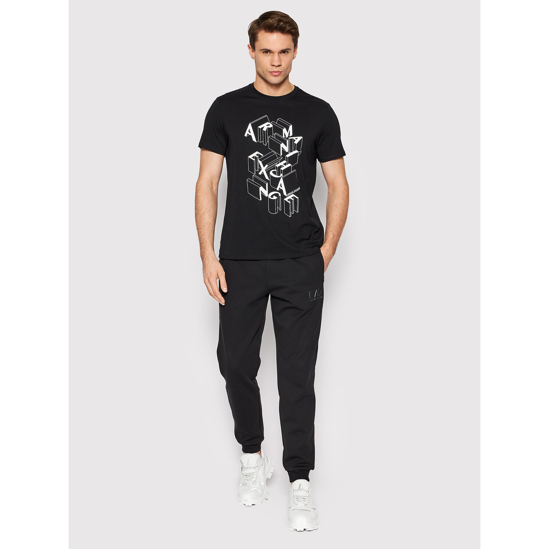 Armani Exchange T-Shirt 3LZTBV ZJA5Z 1200 Černá Regular Fit - Pepit.cz