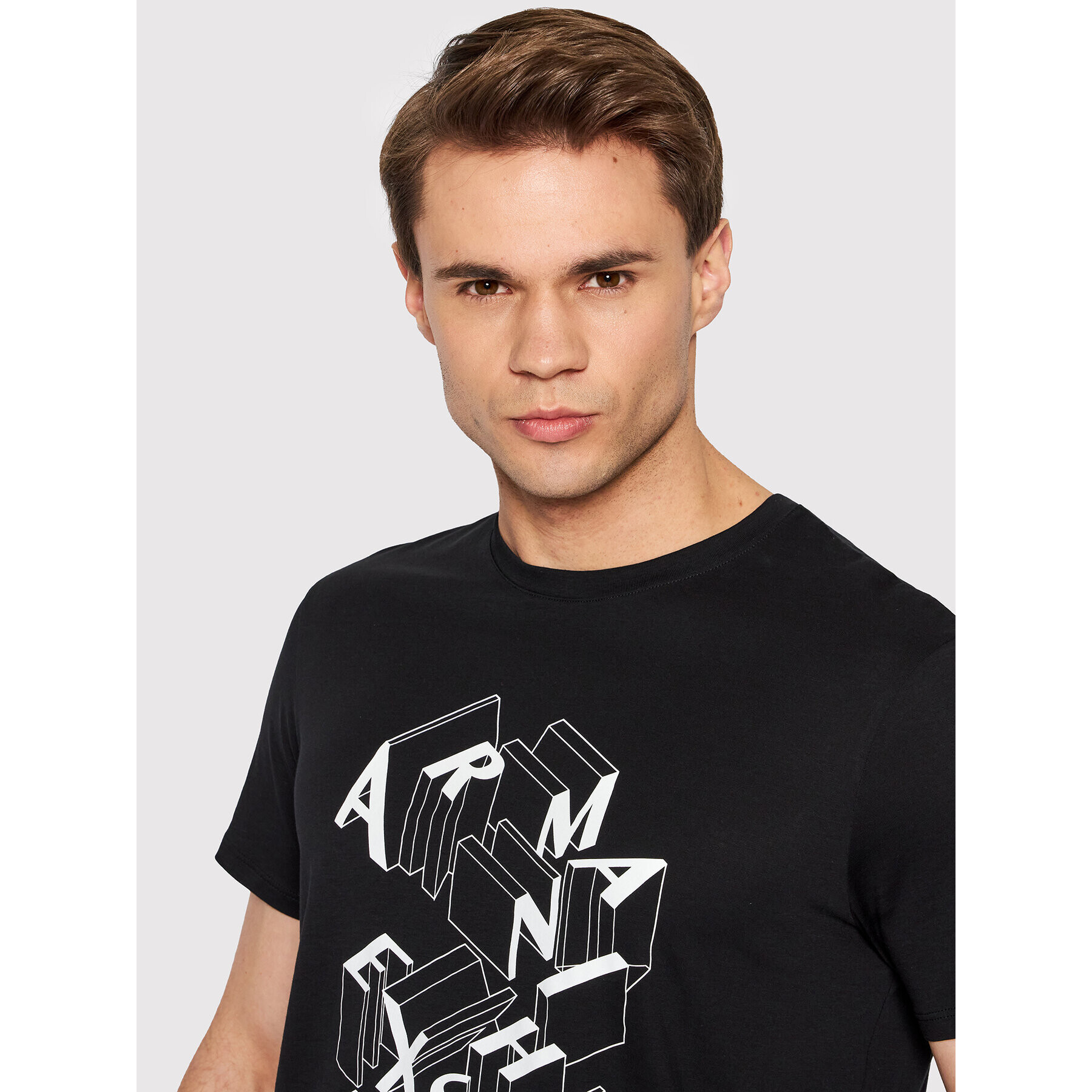 Armani Exchange T-Shirt 3LZTBV ZJA5Z 1200 Černá Regular Fit - Pepit.cz