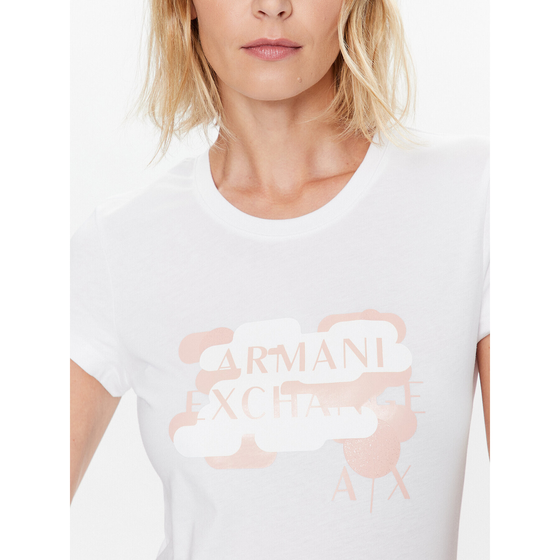 Armani Exchange T-Shirt 3RYTEE YJDGZ 1000 Bílá Regular Fit - Pepit.cz