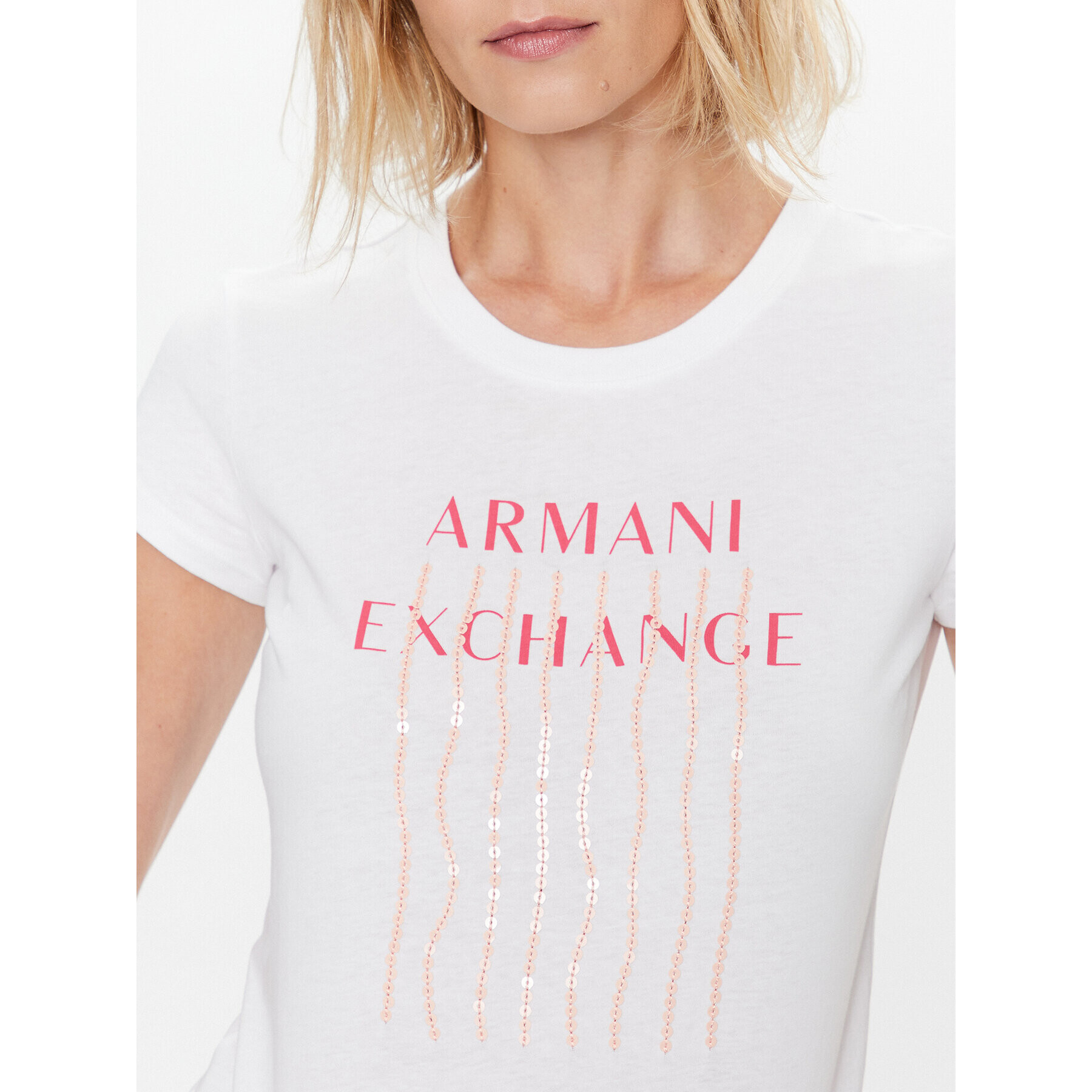 Armani Exchange T-Shirt 3RYTEW YJ8QZ 1000 Bílá Regular Fit - Pepit.cz