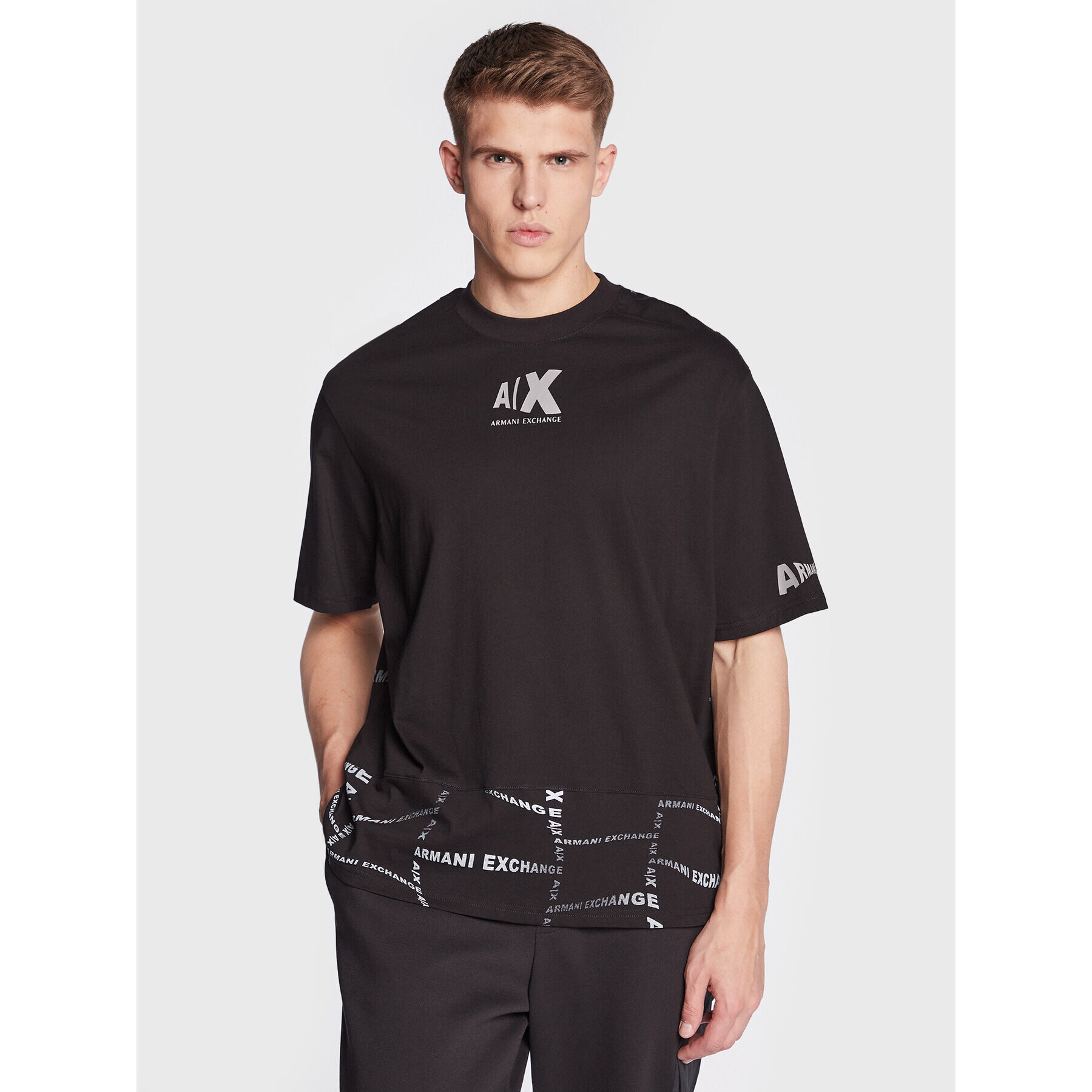 Armani Exchange T-Shirt 3RZMFE ZJ8EZ 52AG Černá Regular Fit - Pepit.cz