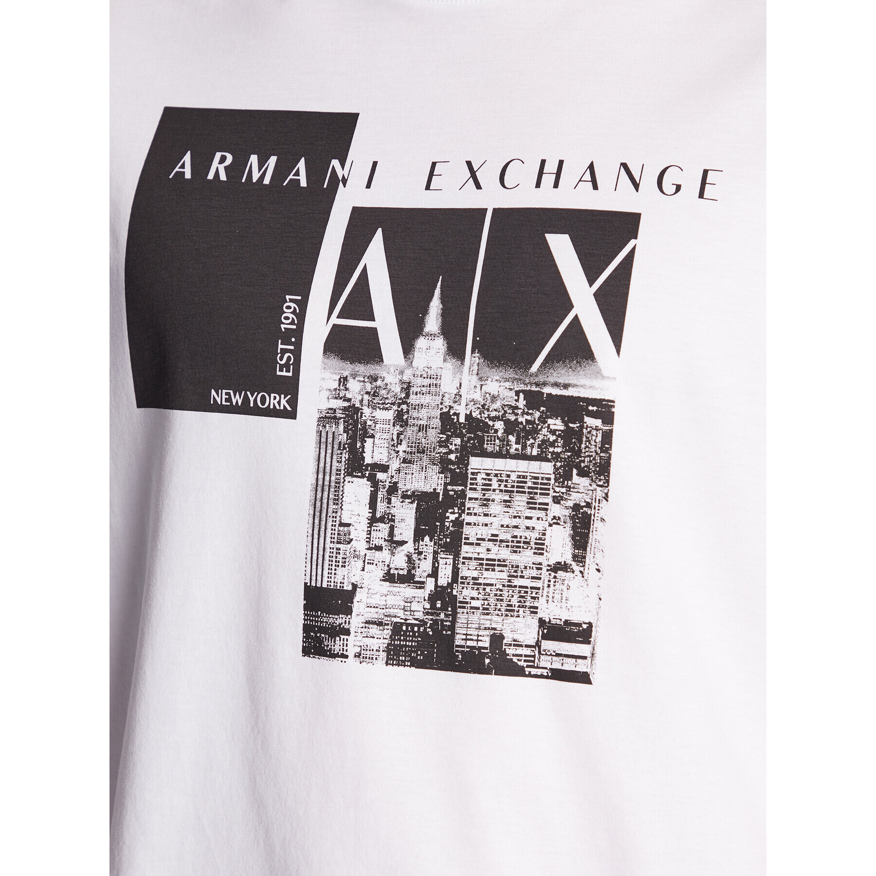 Armani Exchange T-Shirt 3RZTAB ZJA5Z 1100 Bílá Regular Fit - Pepit.cz